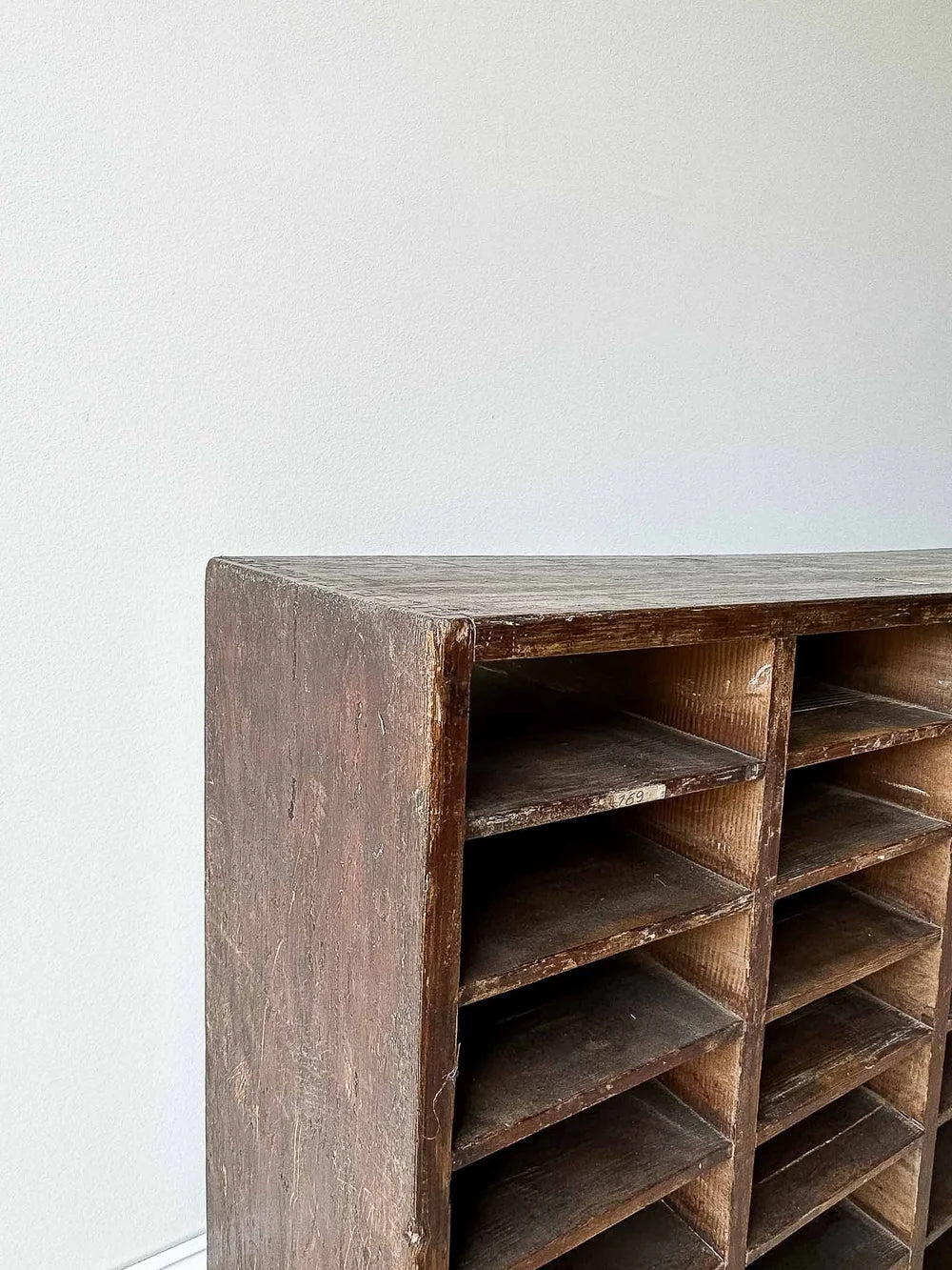 Early 20th century pigeon hole shelf