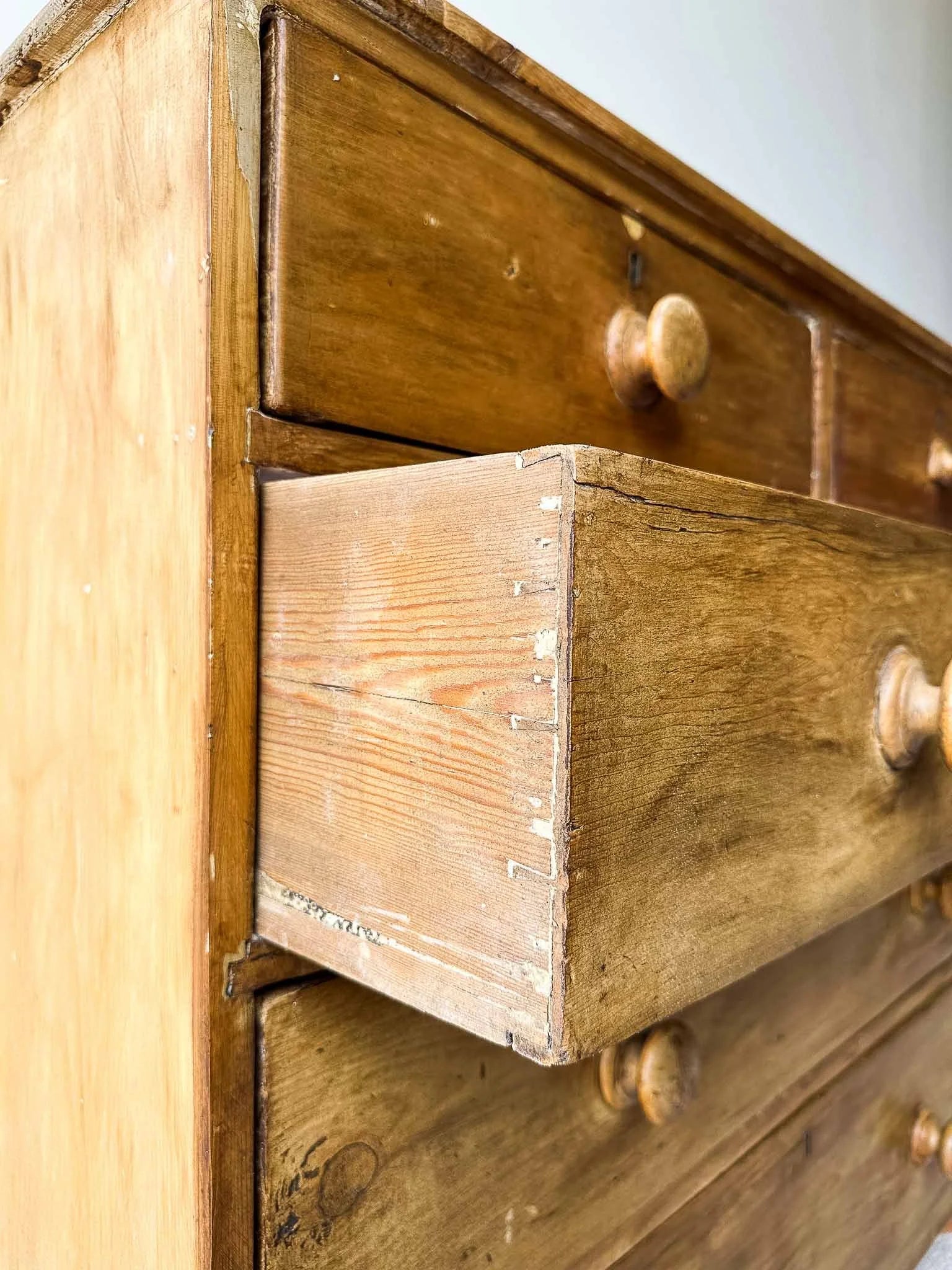 English pine drawers