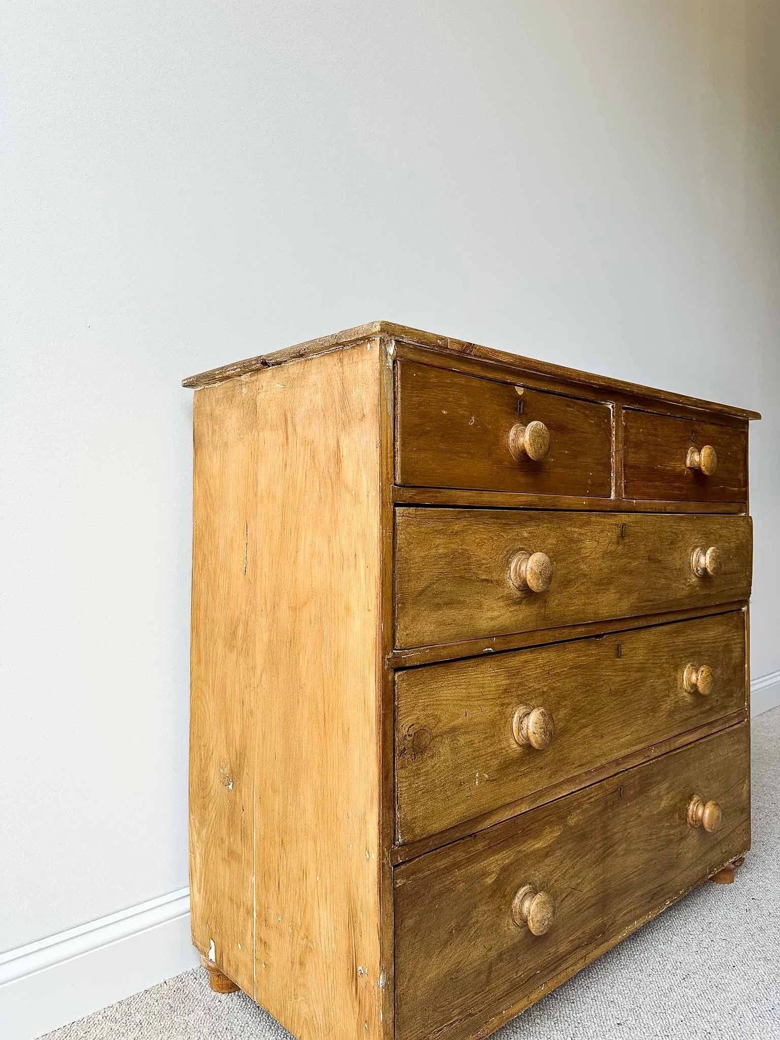 English pine drawers
