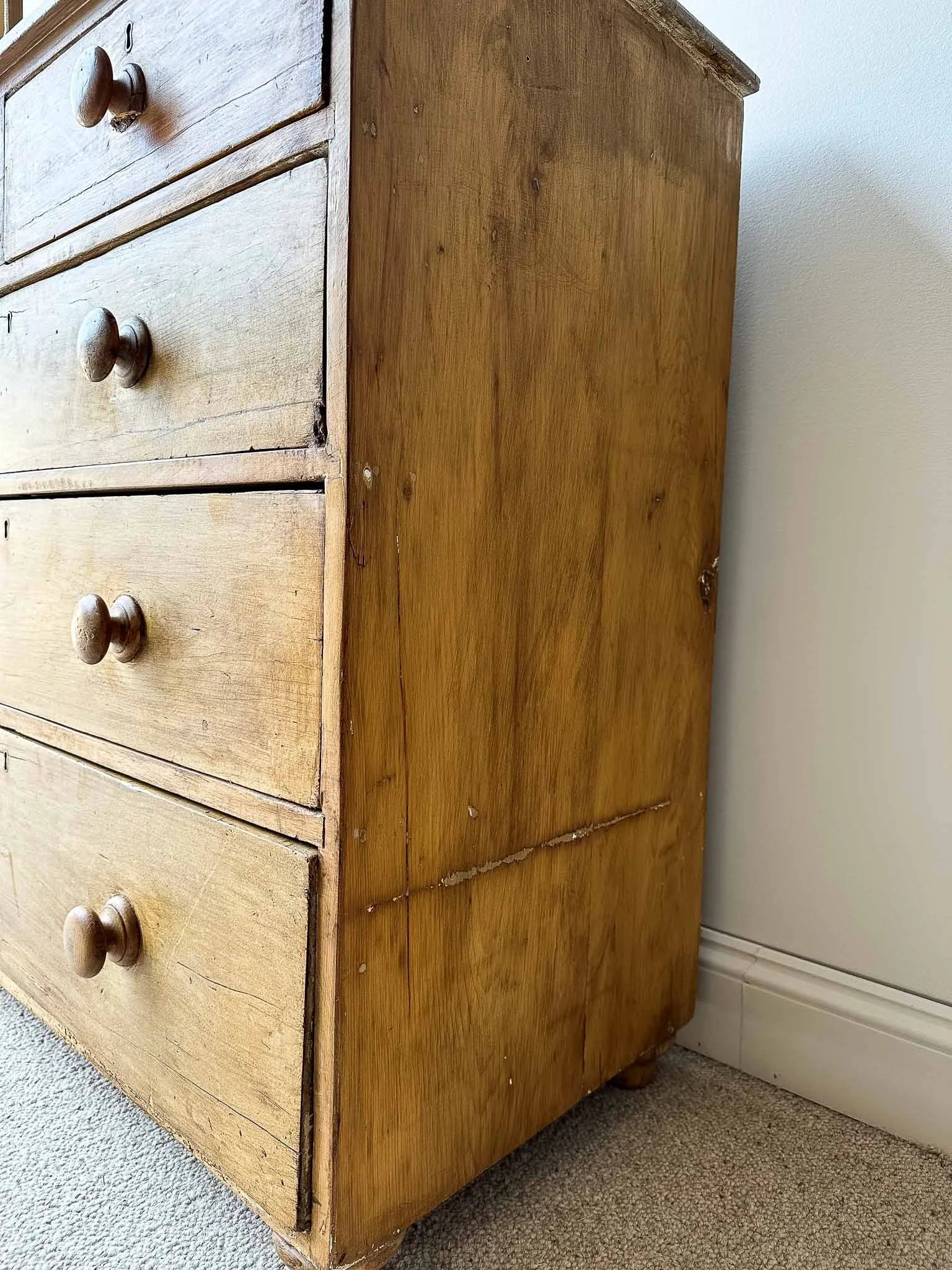 English pine drawers