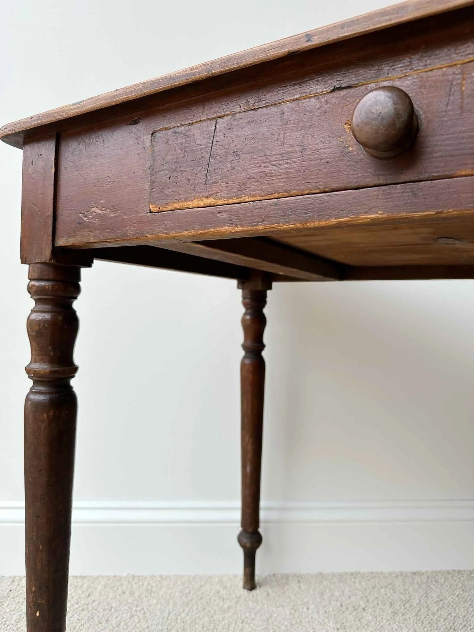 Small victorian pine table