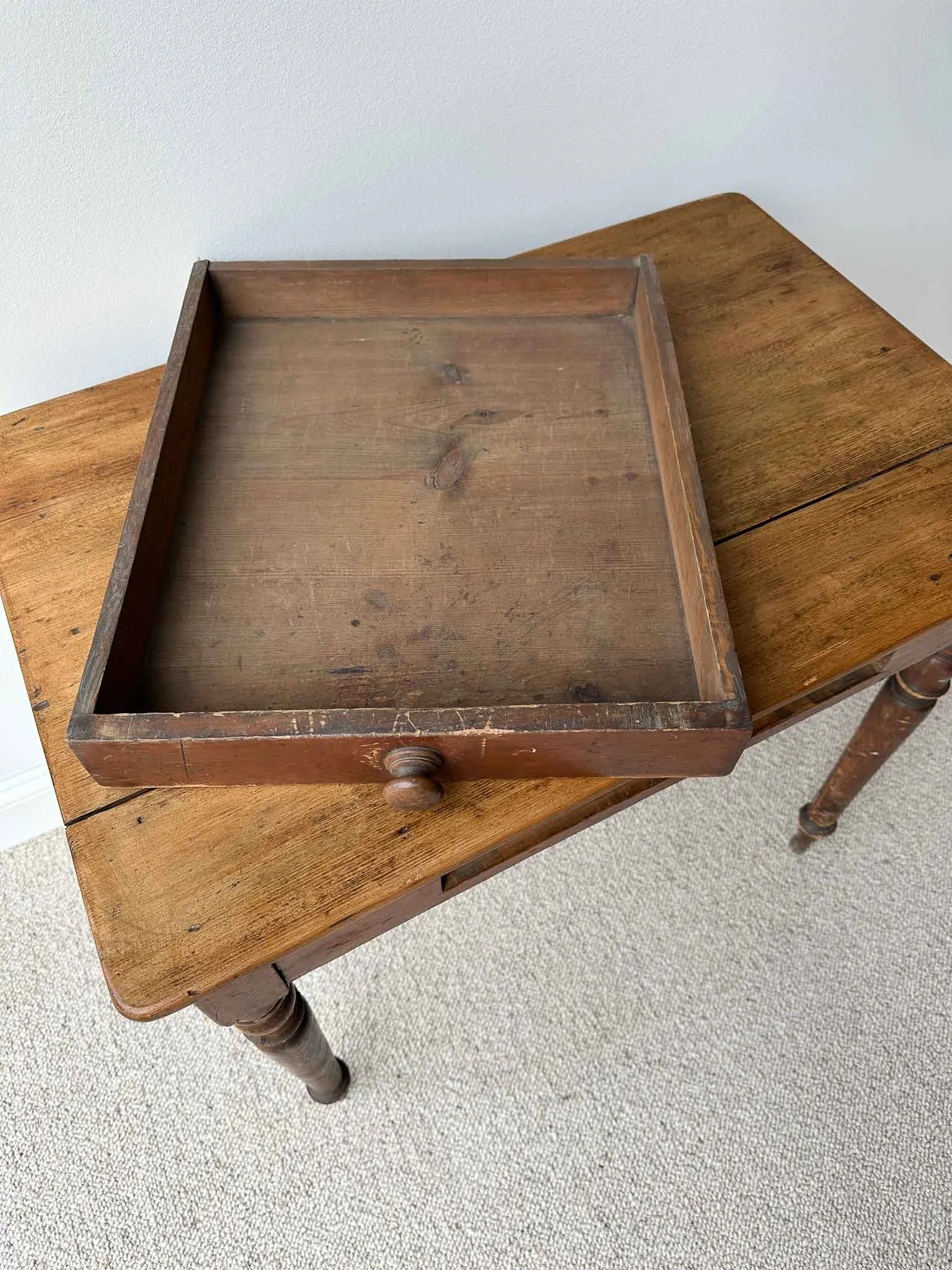 Small victorian pine table