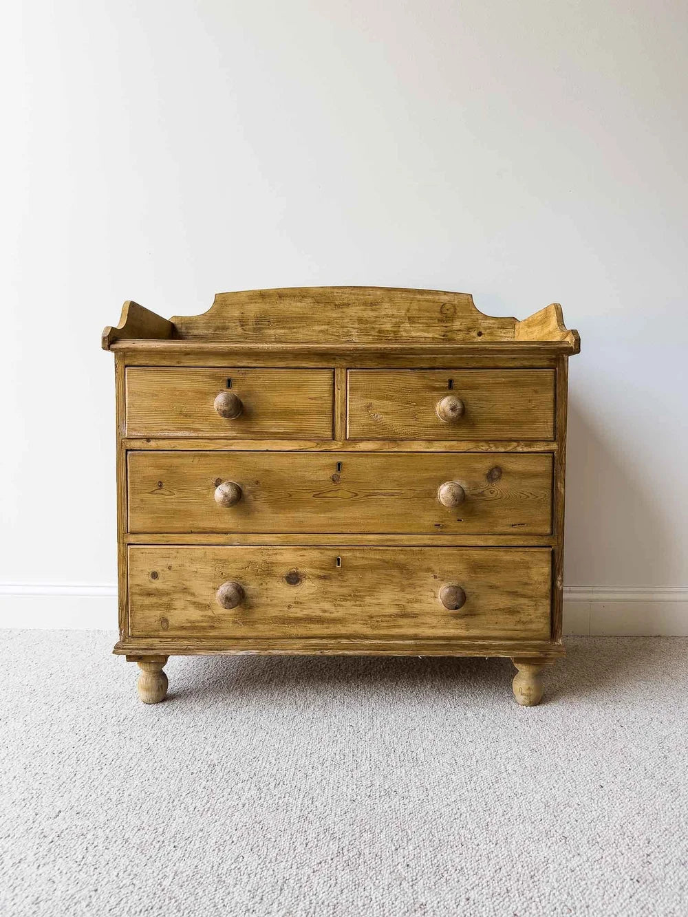Victorian drawers with gallery back