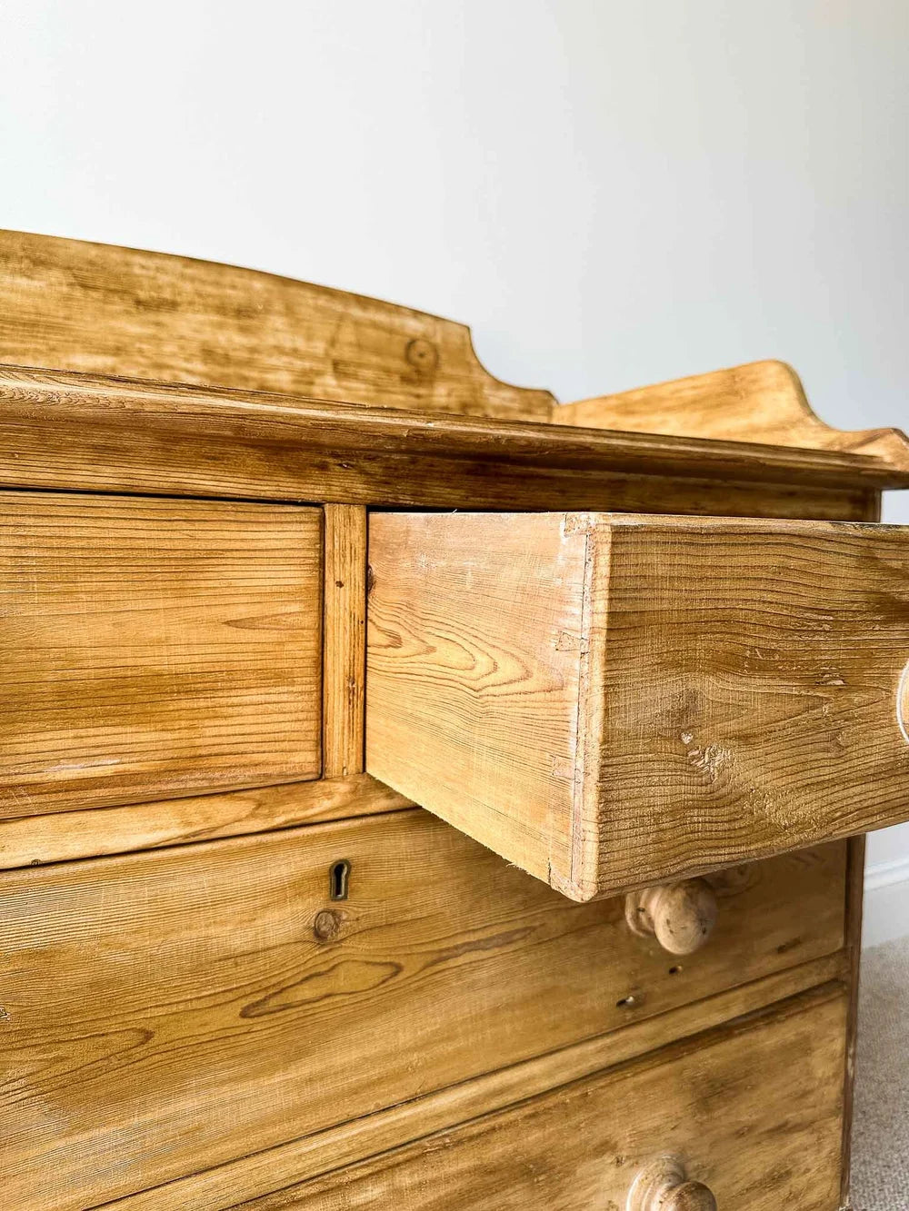 Victorian drawers with gallery back
