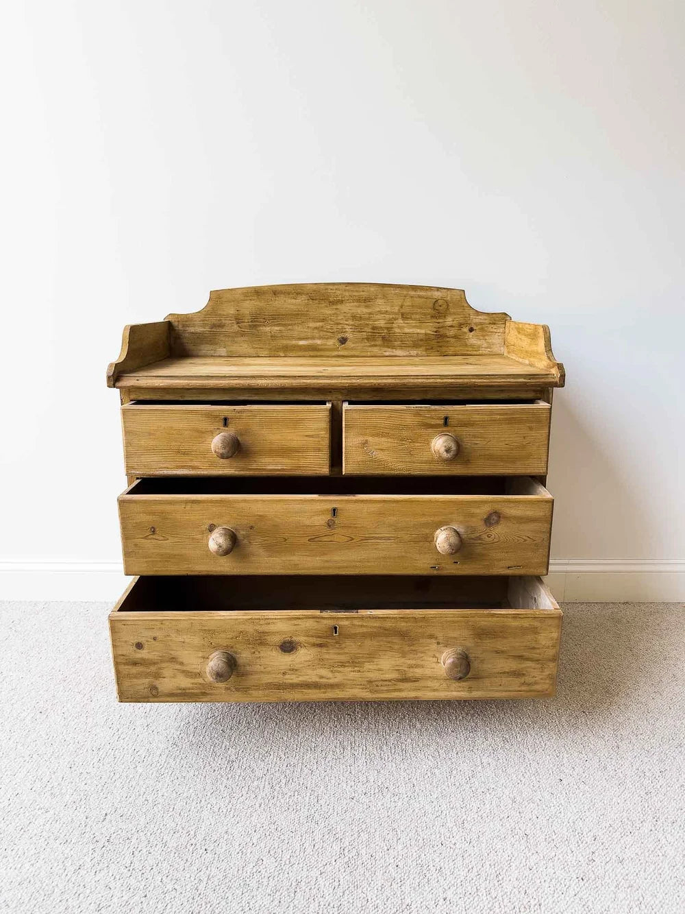 Victorian drawers with gallery back
