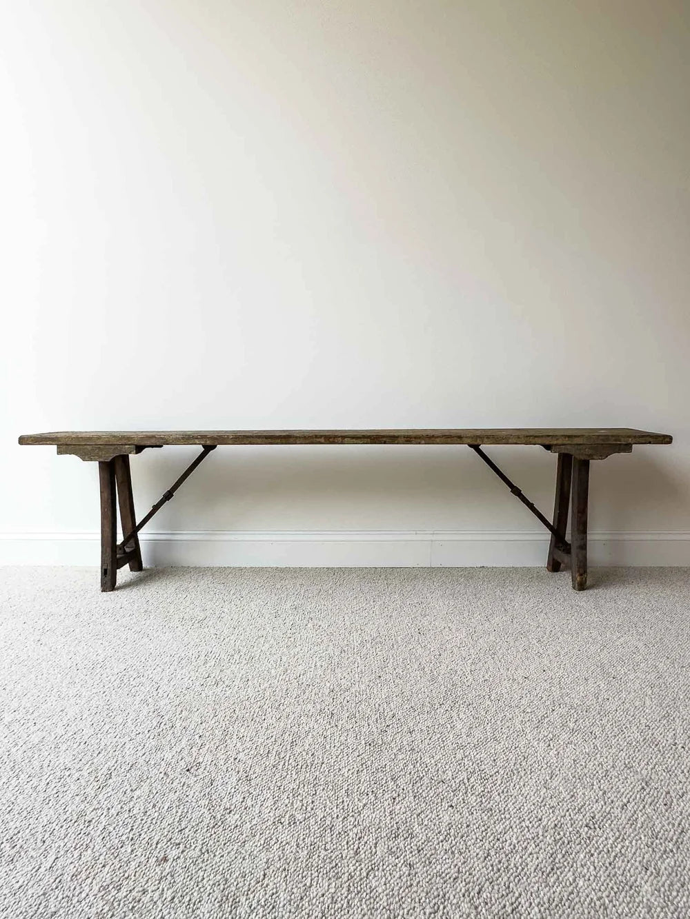 German antique folding bench