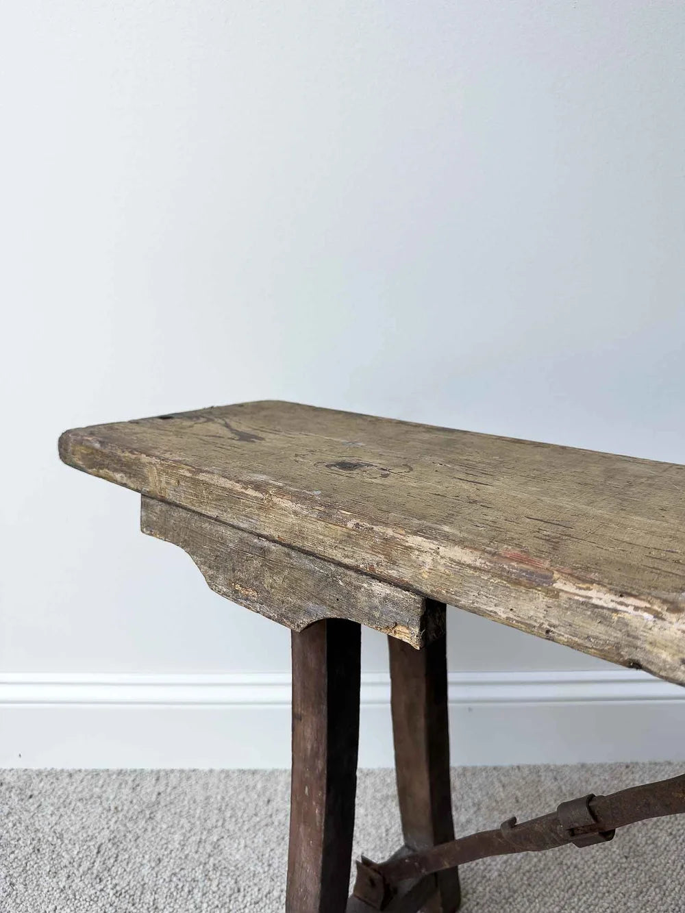 German antique folding bench