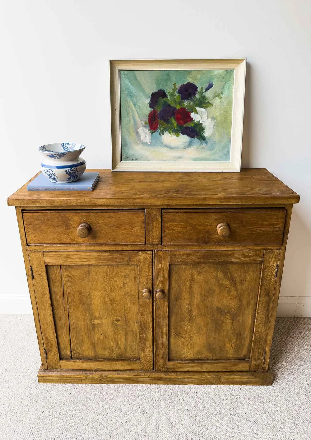 English antique pine sideboard