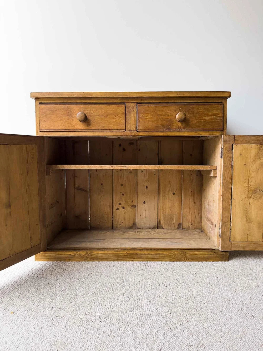 English antique pine sideboard