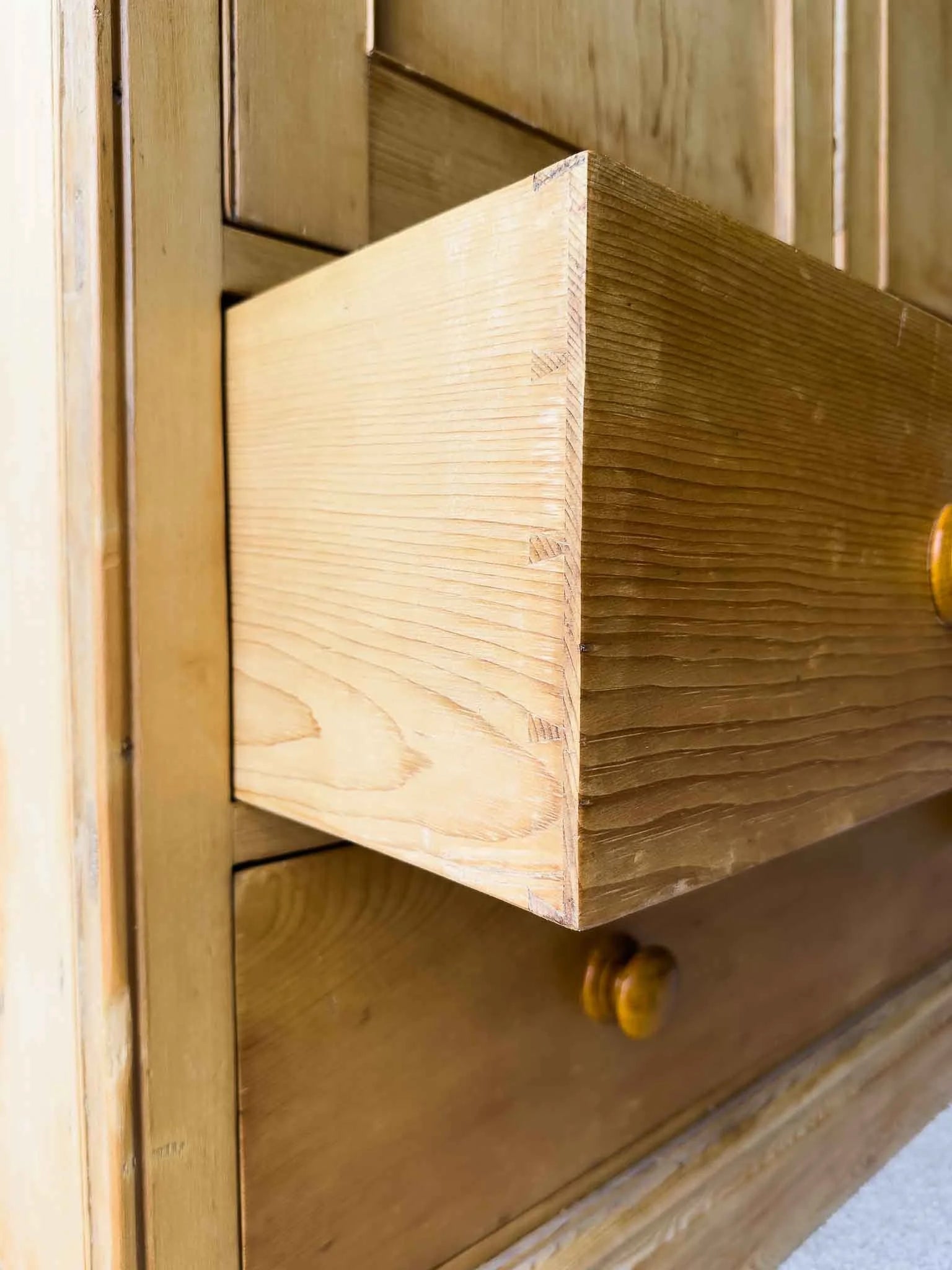 Monumental English pine wardrobe