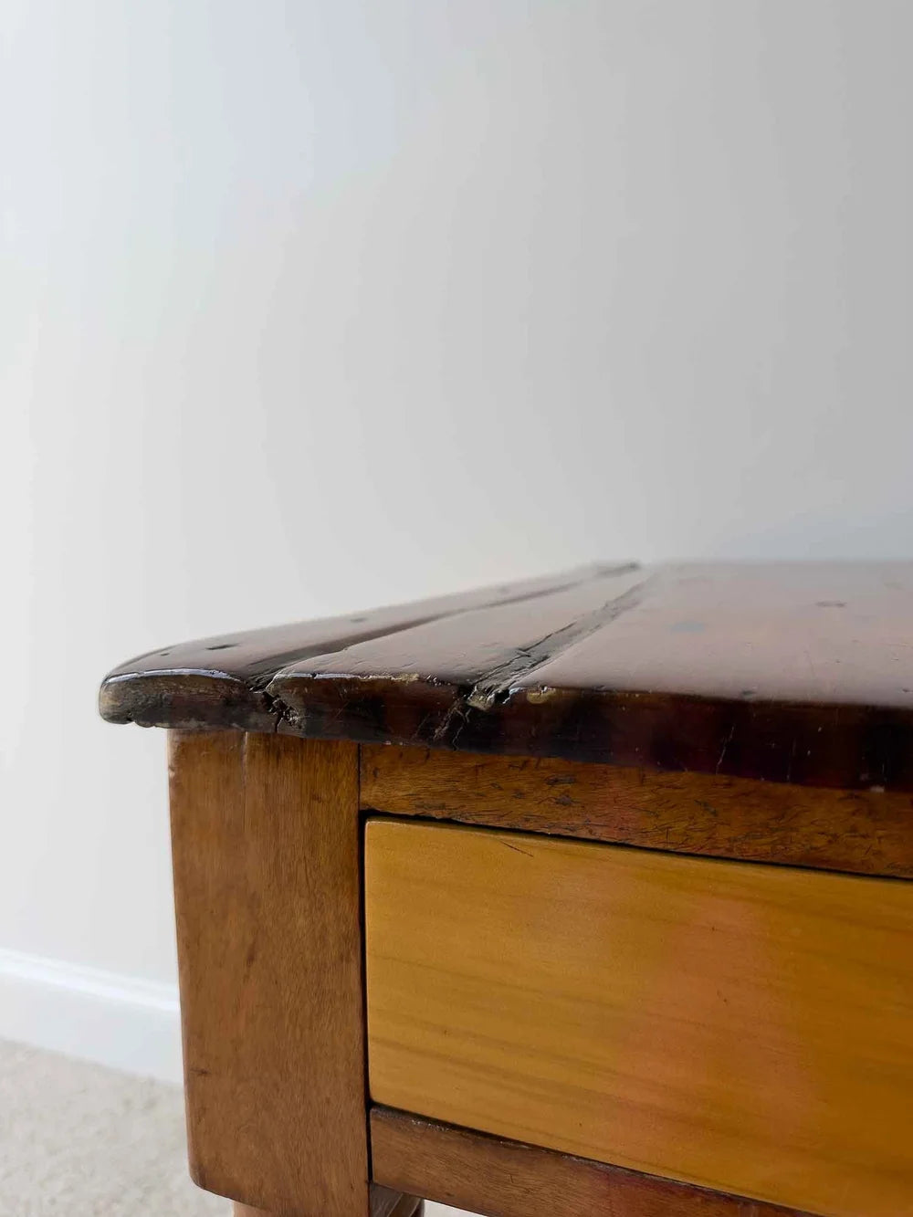 Small pine side table