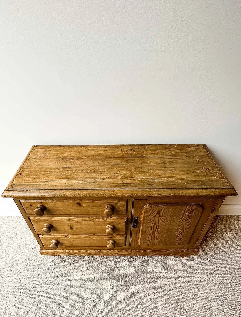 English antique pine sideboard