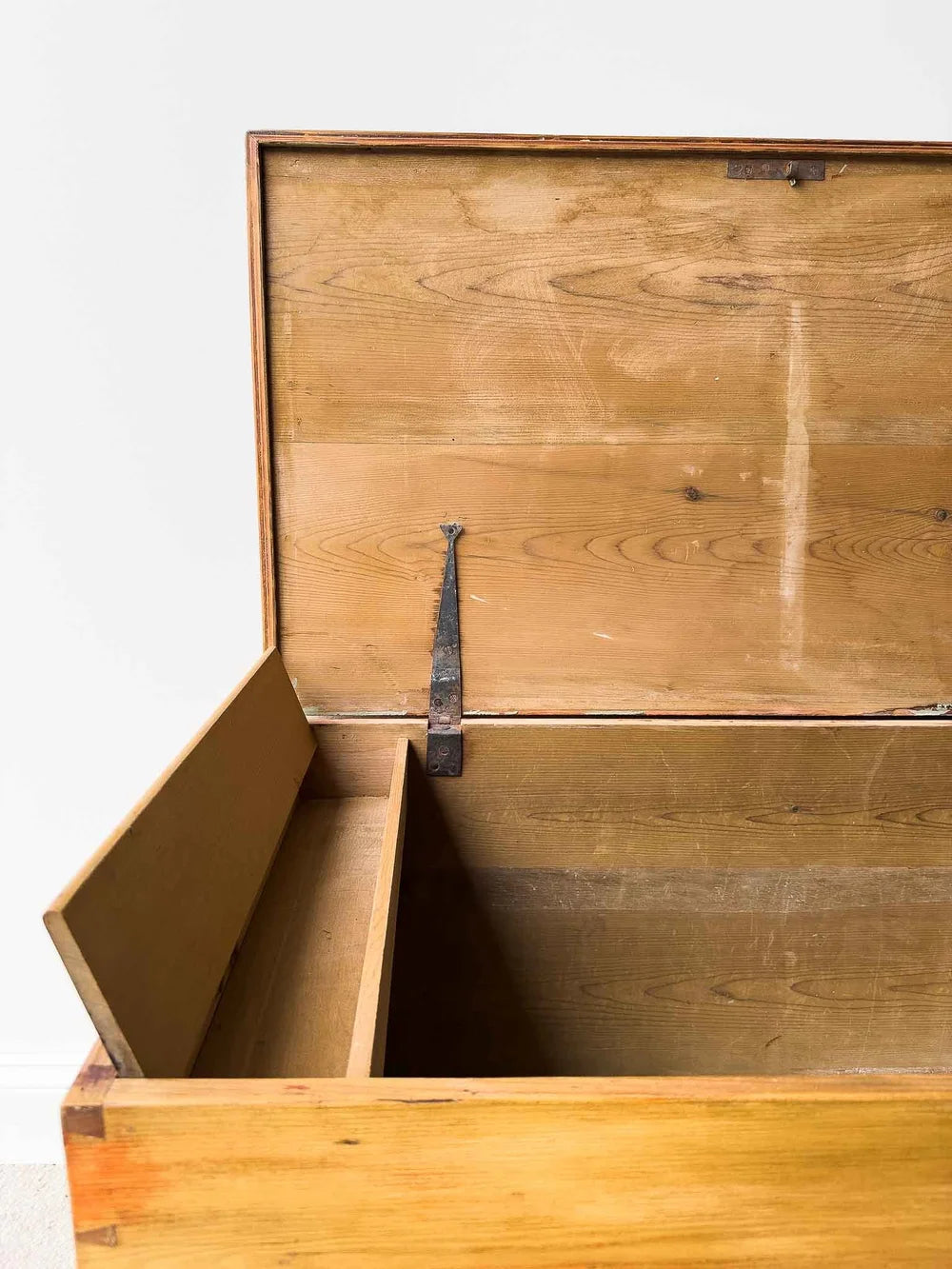 English antique pine blanket box