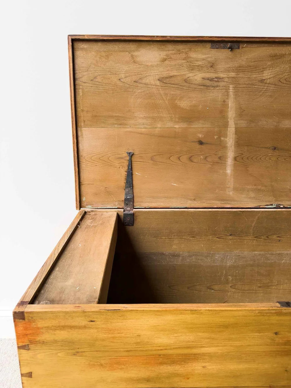 English antique pine blanket box