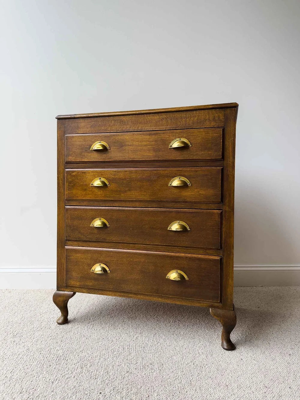 English oak chest of drawers