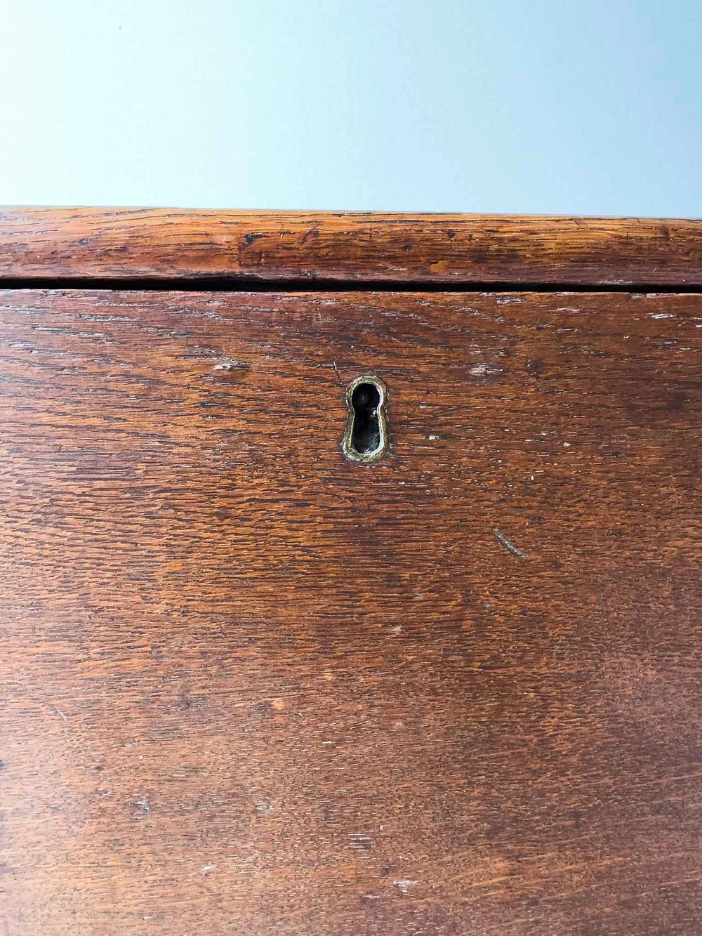 Antique dark oak mule chest