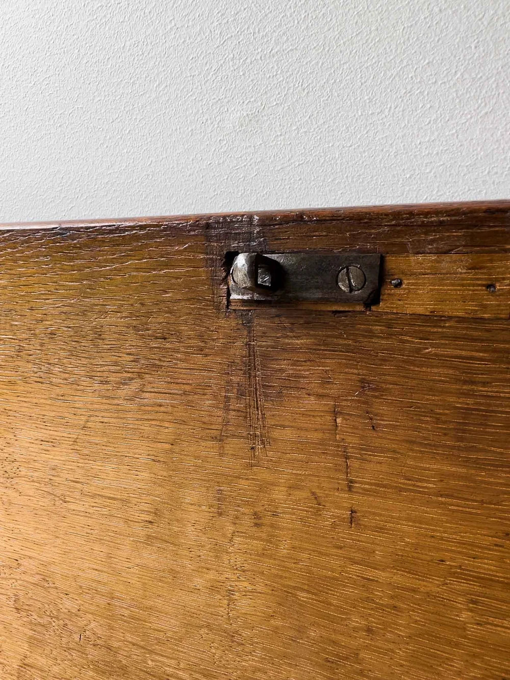 Antique dark oak mule chest