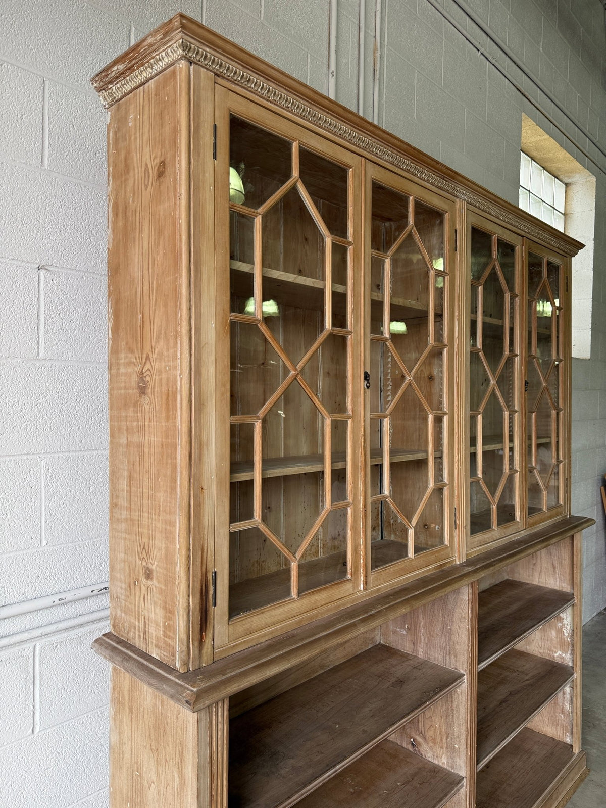 Incredible astragal glazed bookcase - House on Horizon