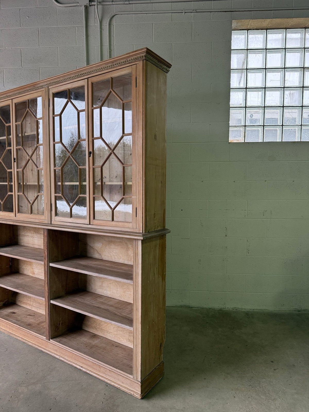 Incredible astragal glazed bookcase - House on Horizon