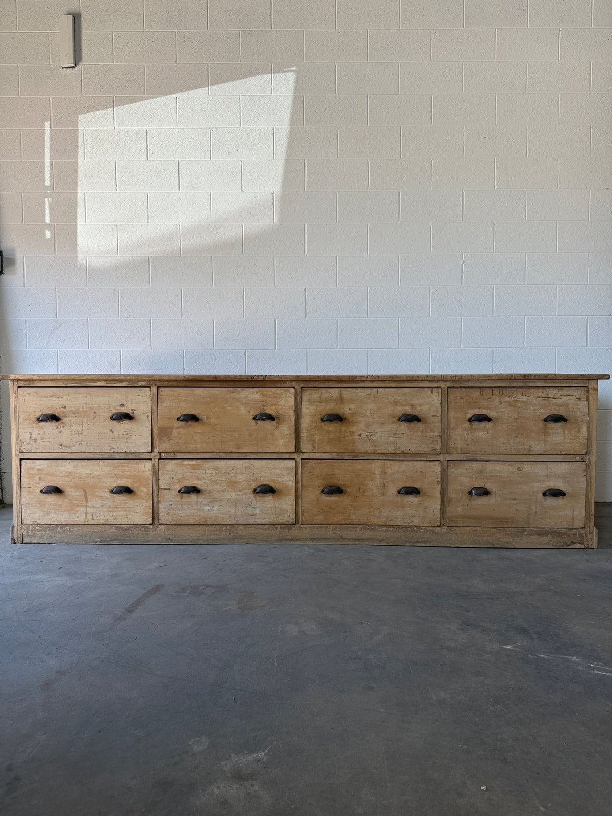 Incredible French antique pine shop counter/sideboard - House on Horizon