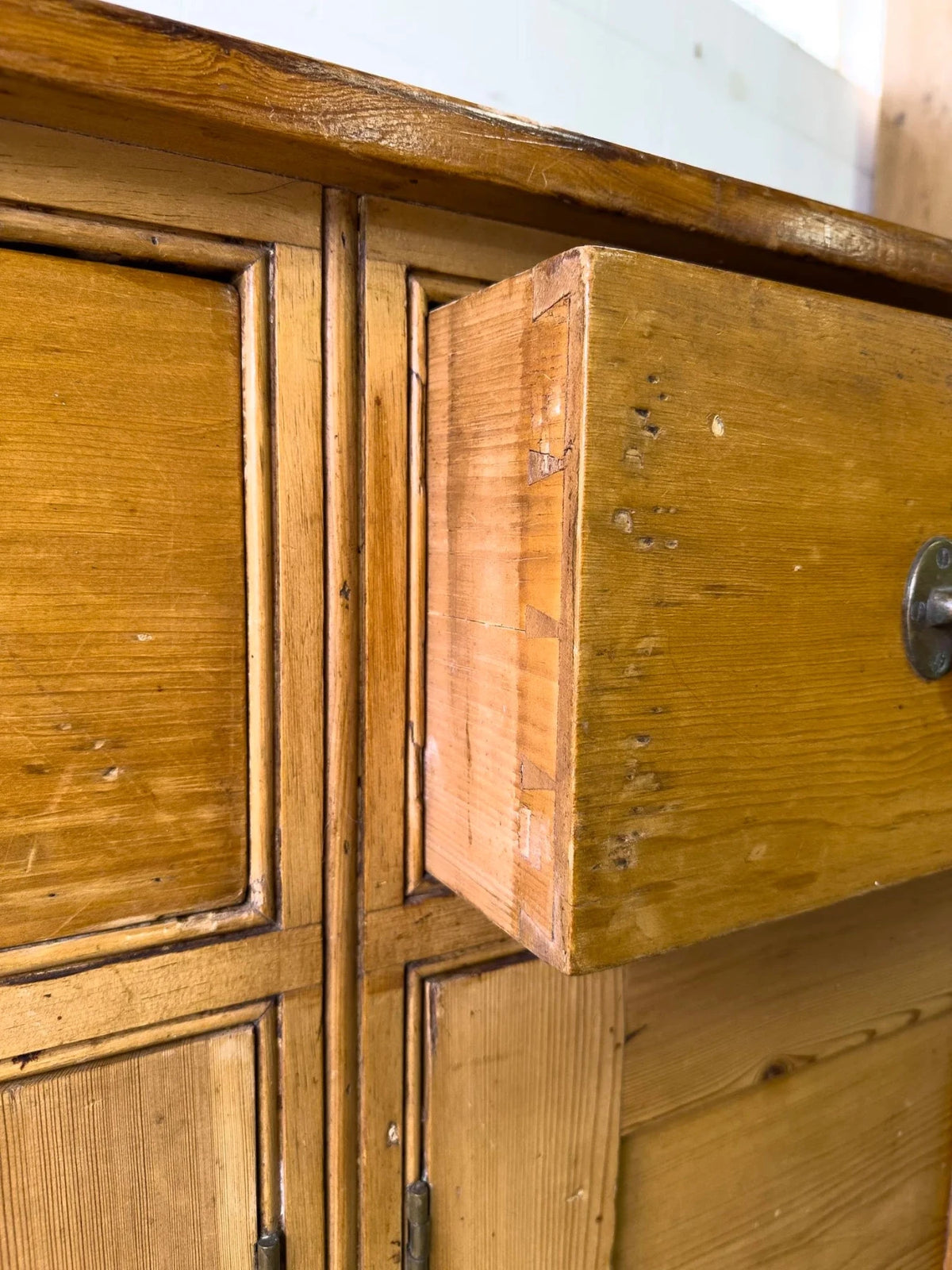 Large antique English pine sideboard - House on Horizon