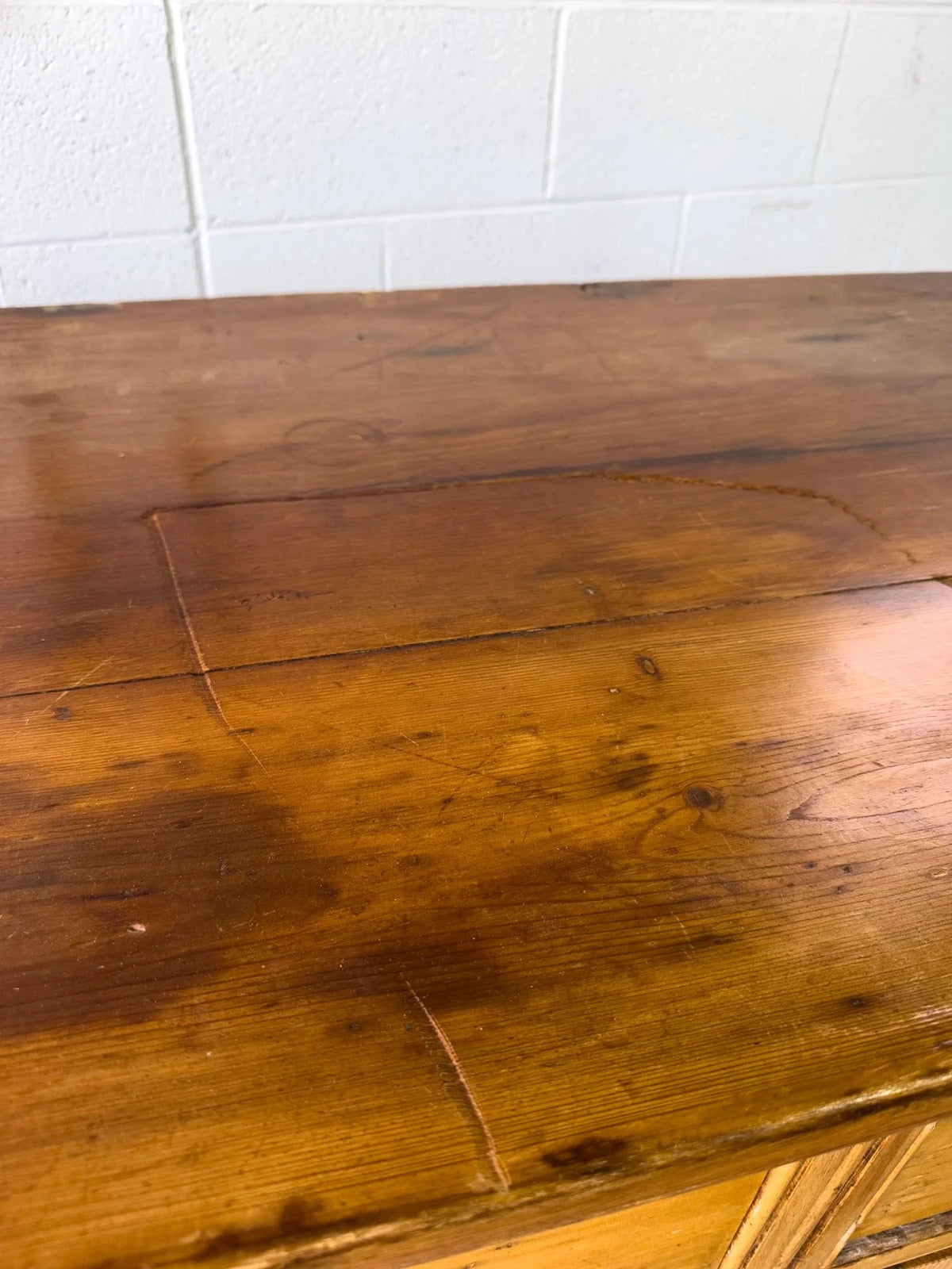 Large antique English pine sideboard - House on Horizon
