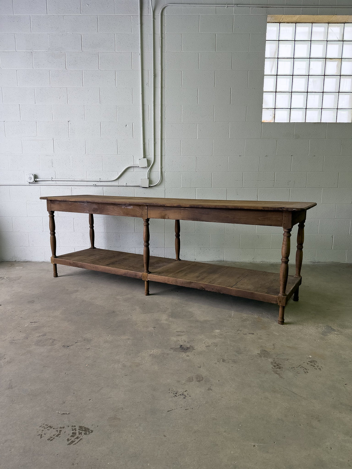 Large antique French drapers table - House on Horizon