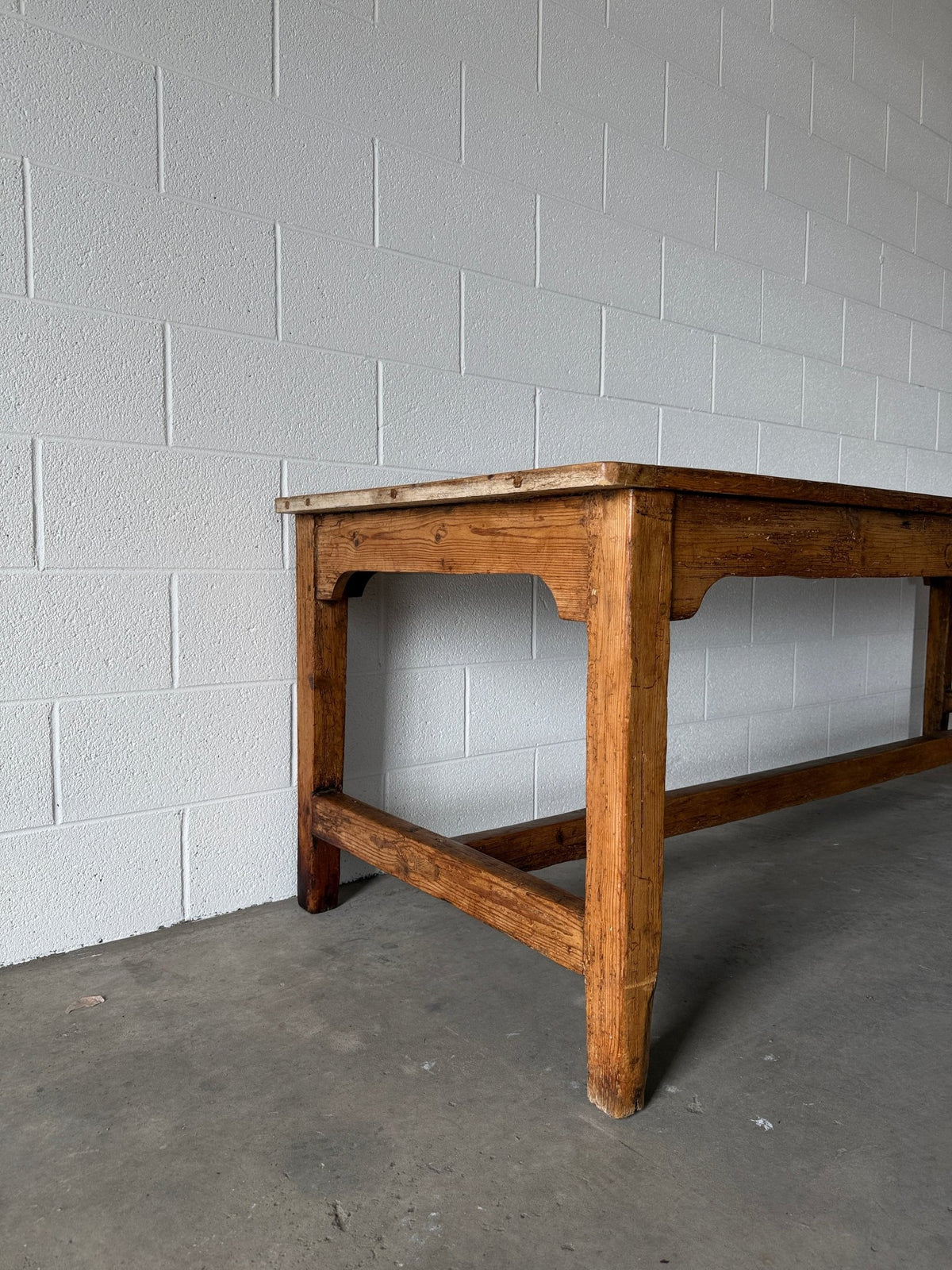 Large antique pine dining table - House on Horizon