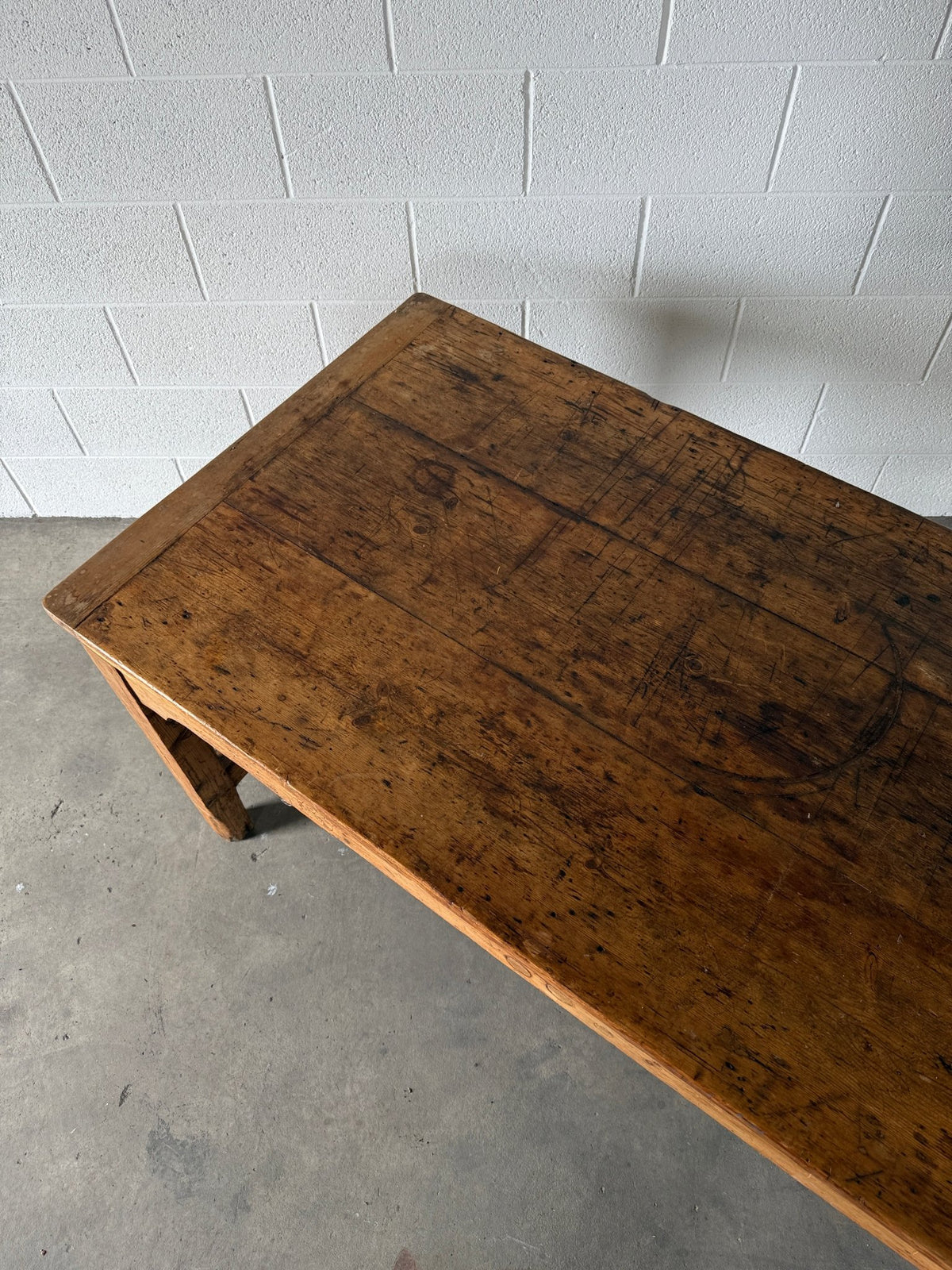 Large antique pine dining table - House on Horizon