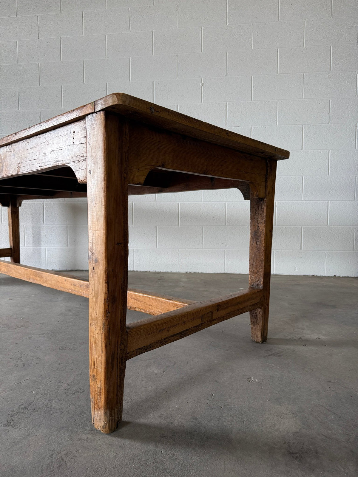 Large antique pine dining table - House on Horizon