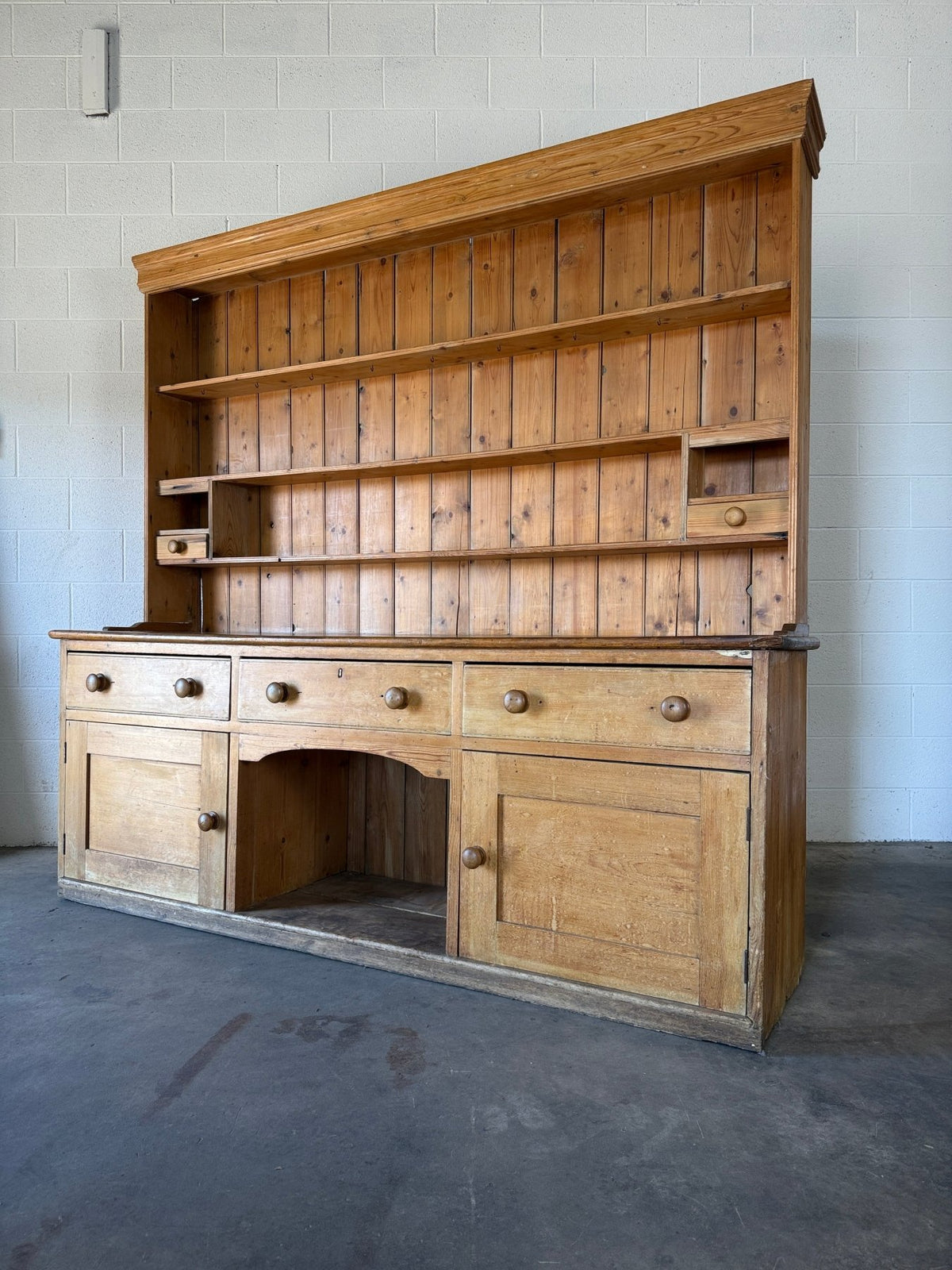 Large dog kennel antique pine kitchen dresser - House on Horizon
