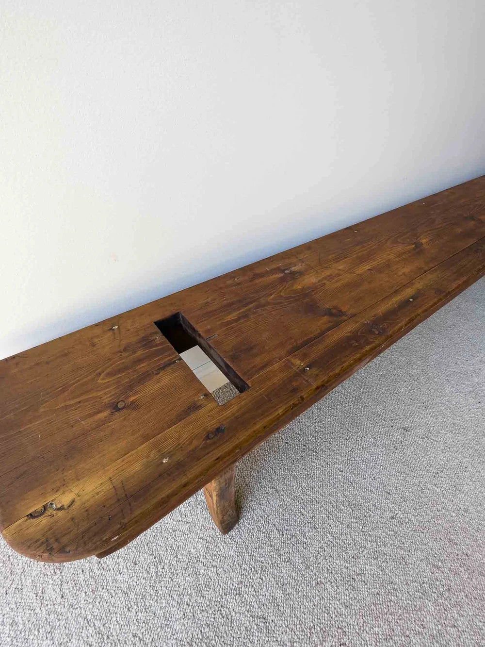 Long pine English school bench - House on Horizon
