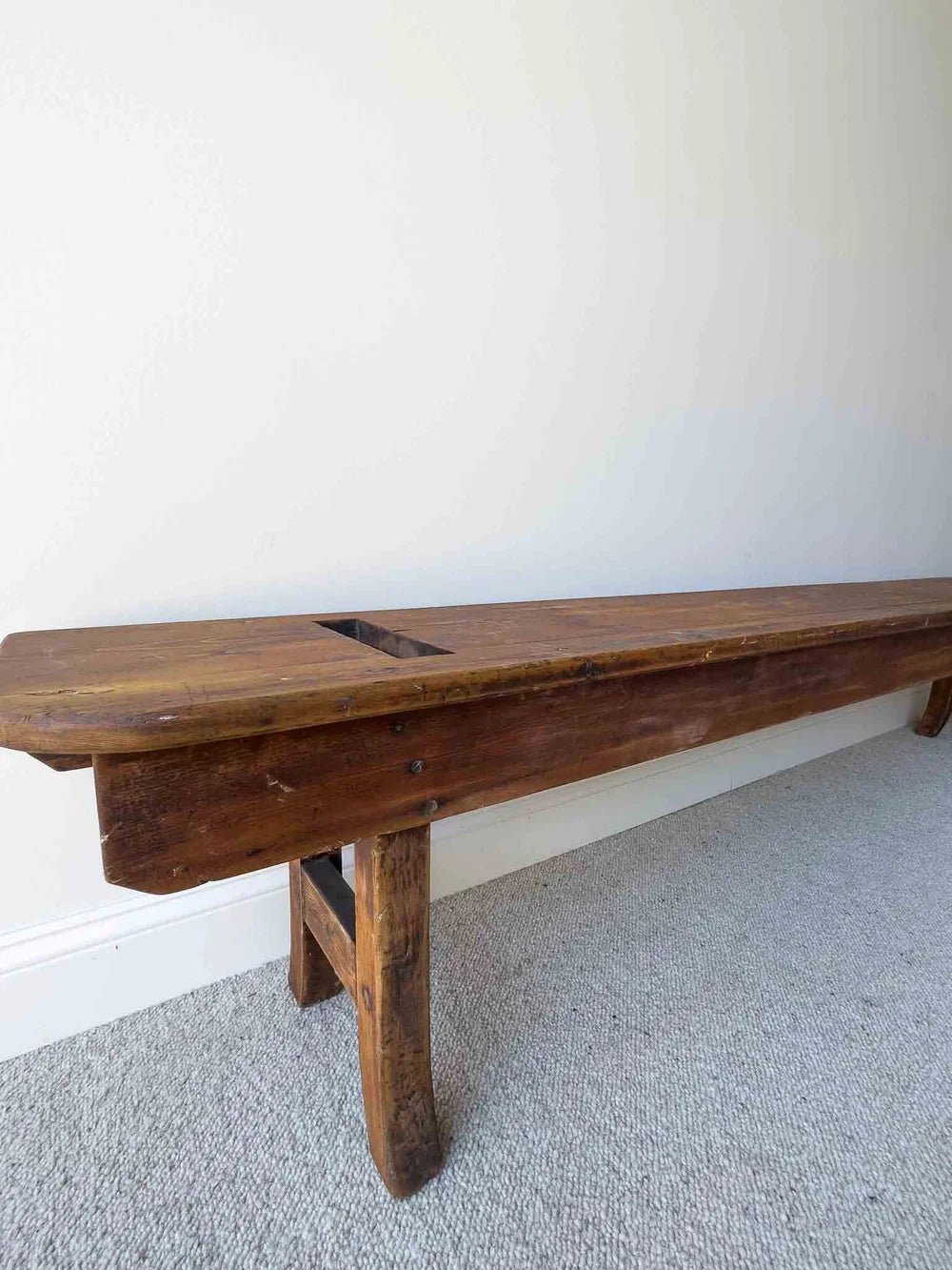 Long pine English school bench - House on Horizon