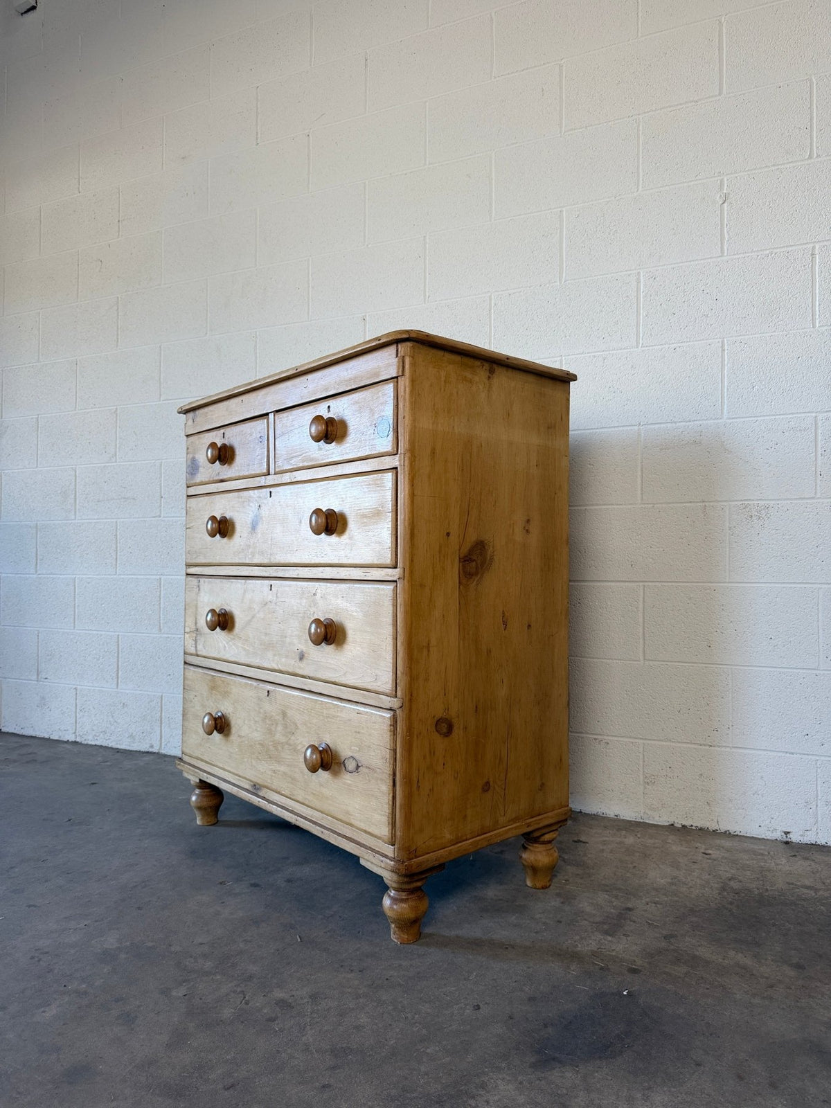 Mellow antique English pine drawers - House on Horizon