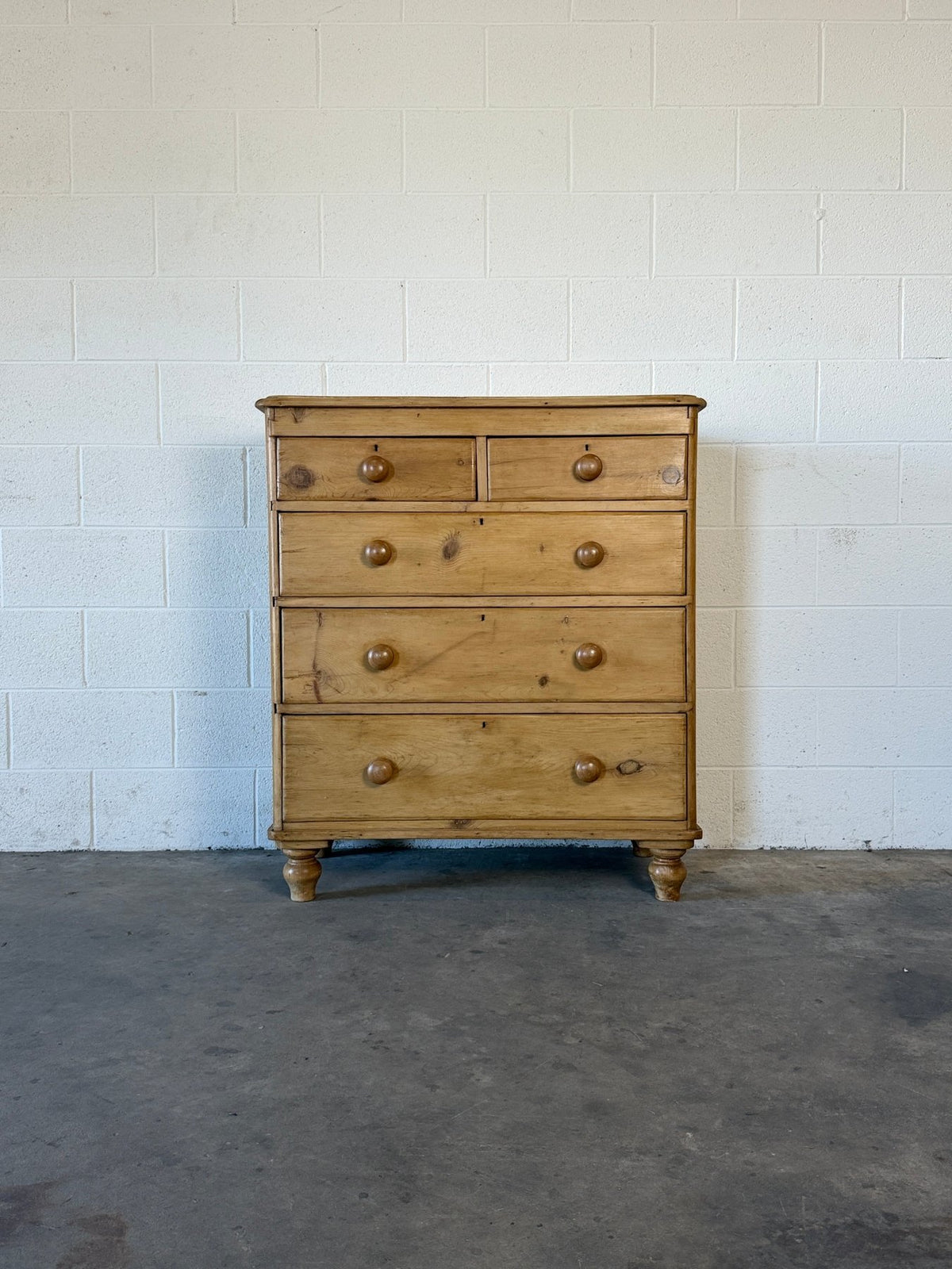 Mellow antique English pine drawers - House on Horizon