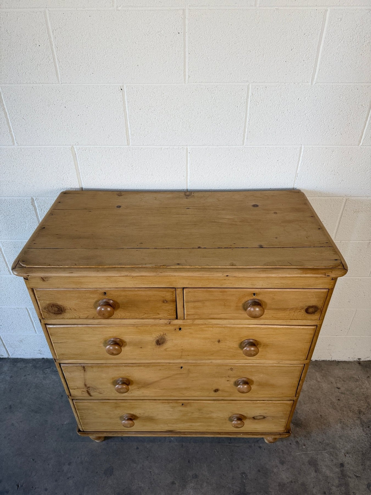 Mellow antique English pine drawers - House on Horizon