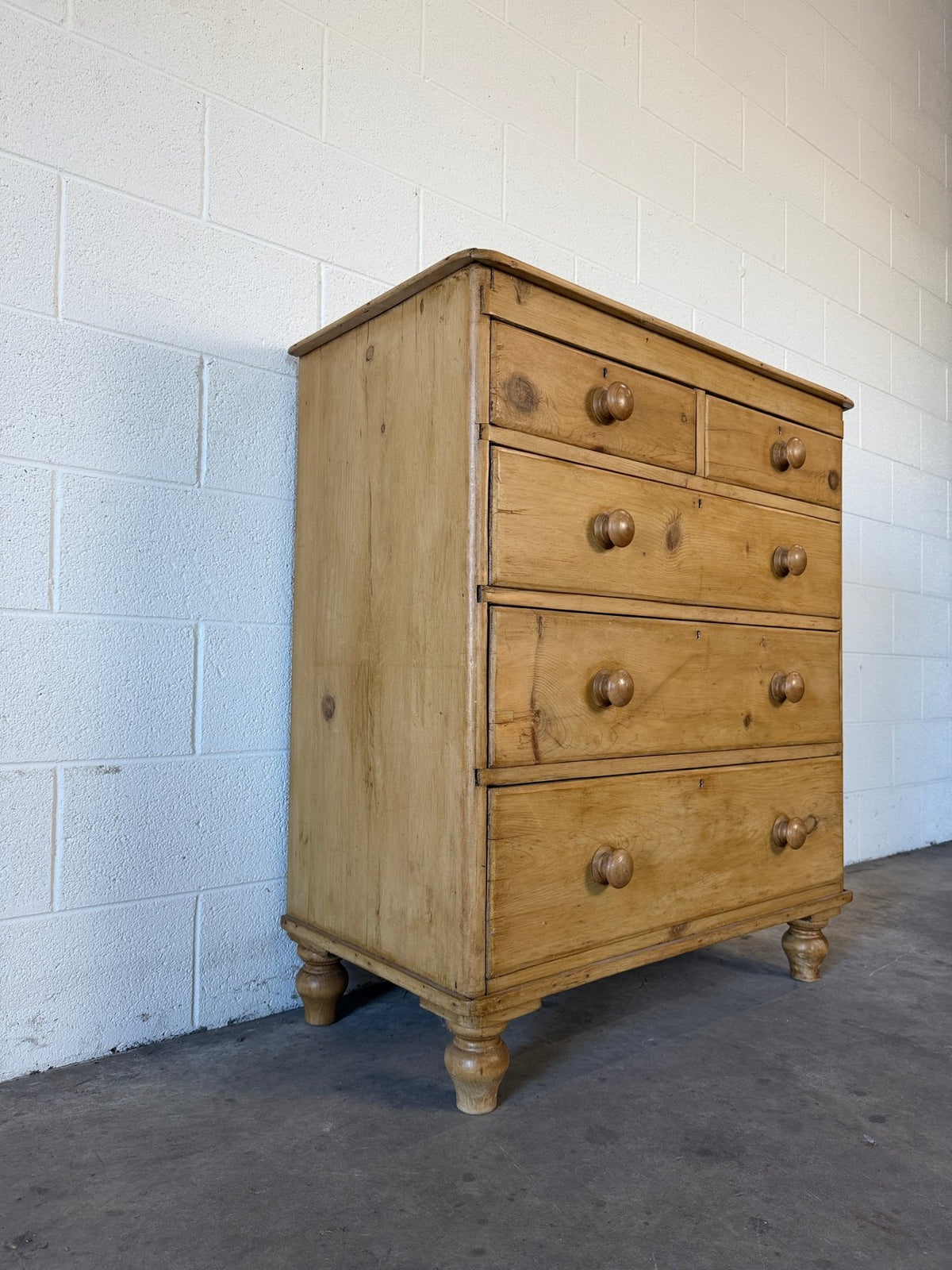 Mellow antique English pine drawers - House on Horizon
