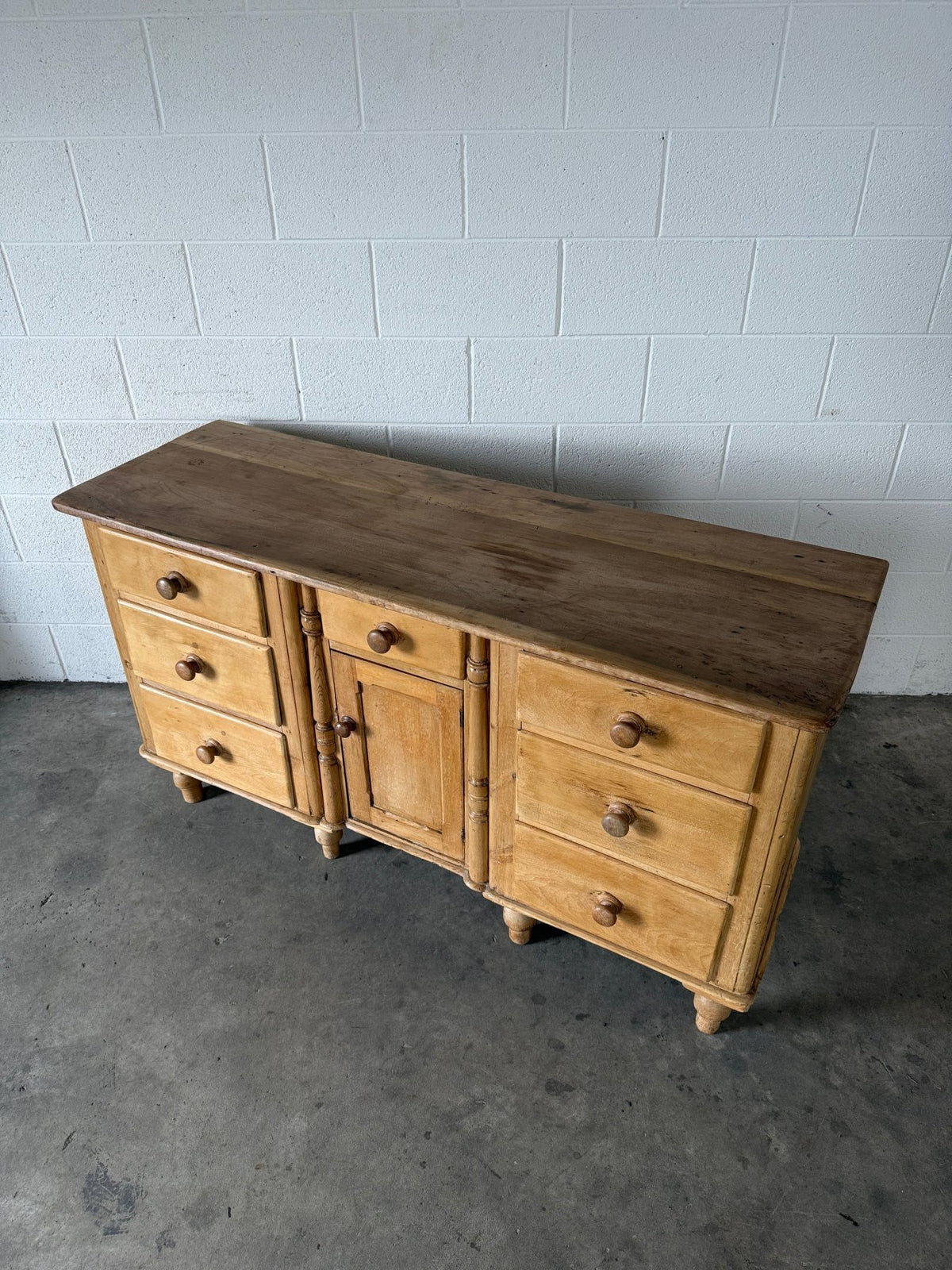 Mellow antique pine sideboard - House on Horizon