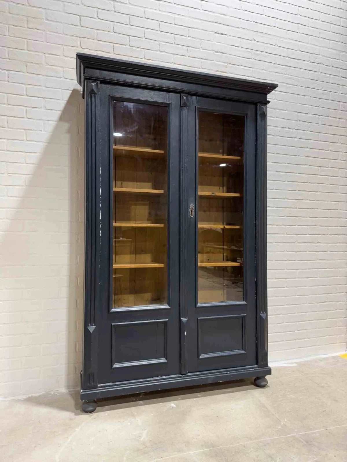 Painted antique bookcase - House on Horizon