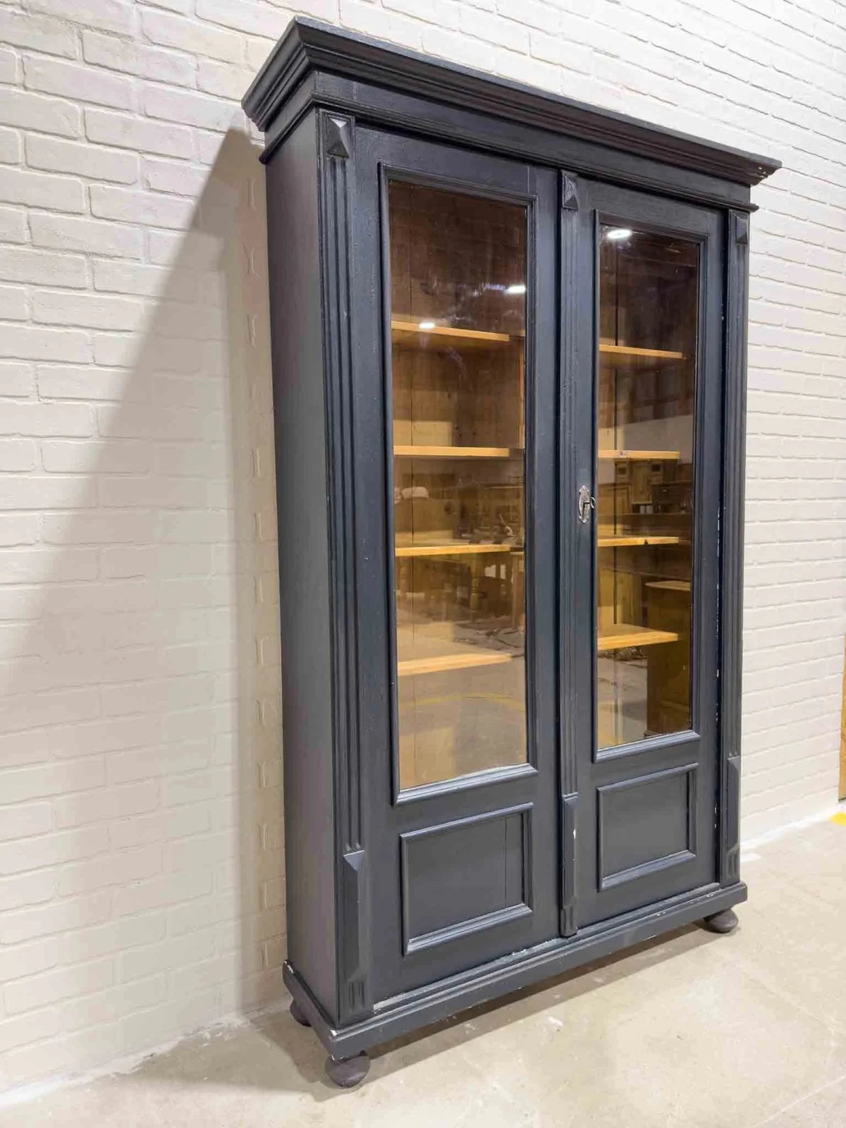 Painted antique bookcase - House on Horizon