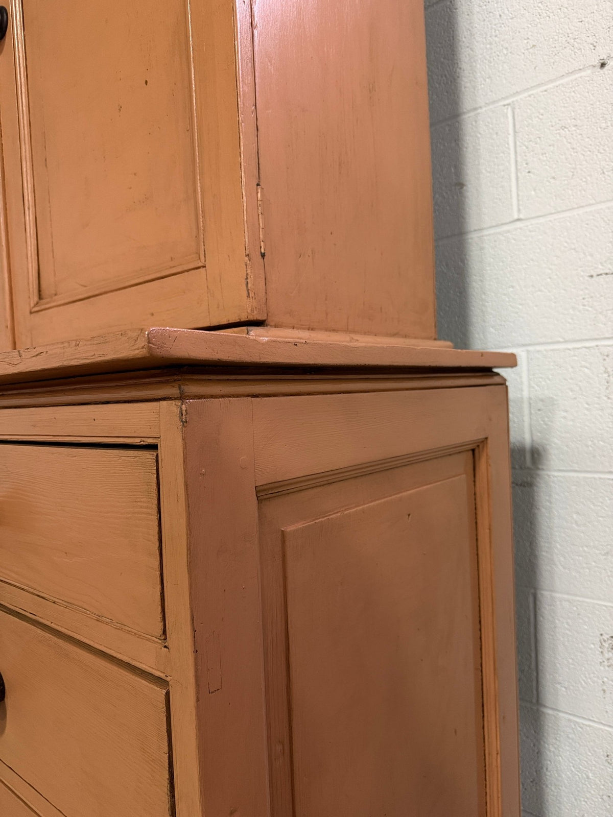 Painted antique pine housekeepers cupboard - House on Horizon