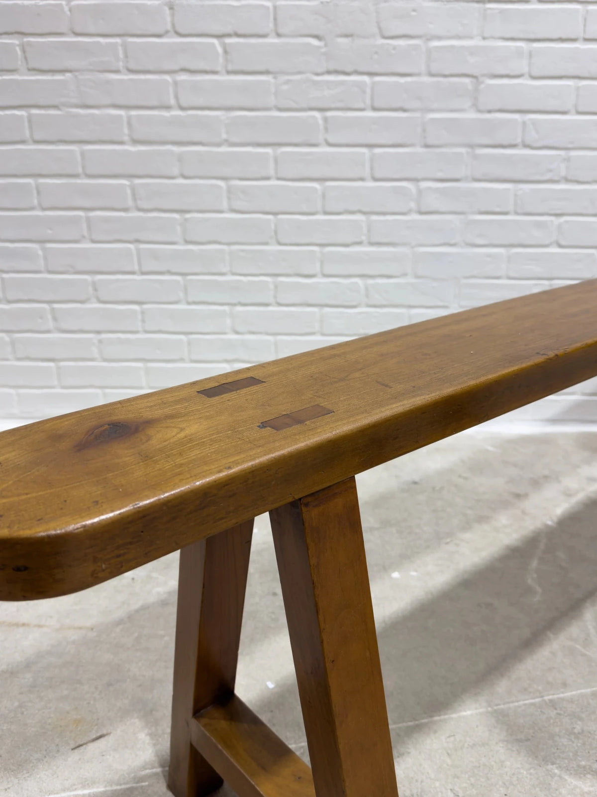 Pair of antique cherry benches - House on Horizon