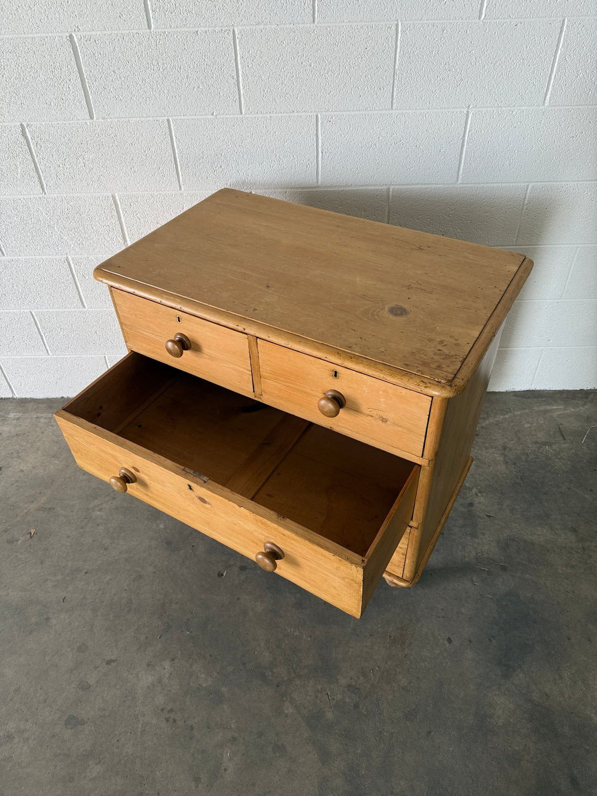 Petite antique pine chest of drawers - House on Horizon