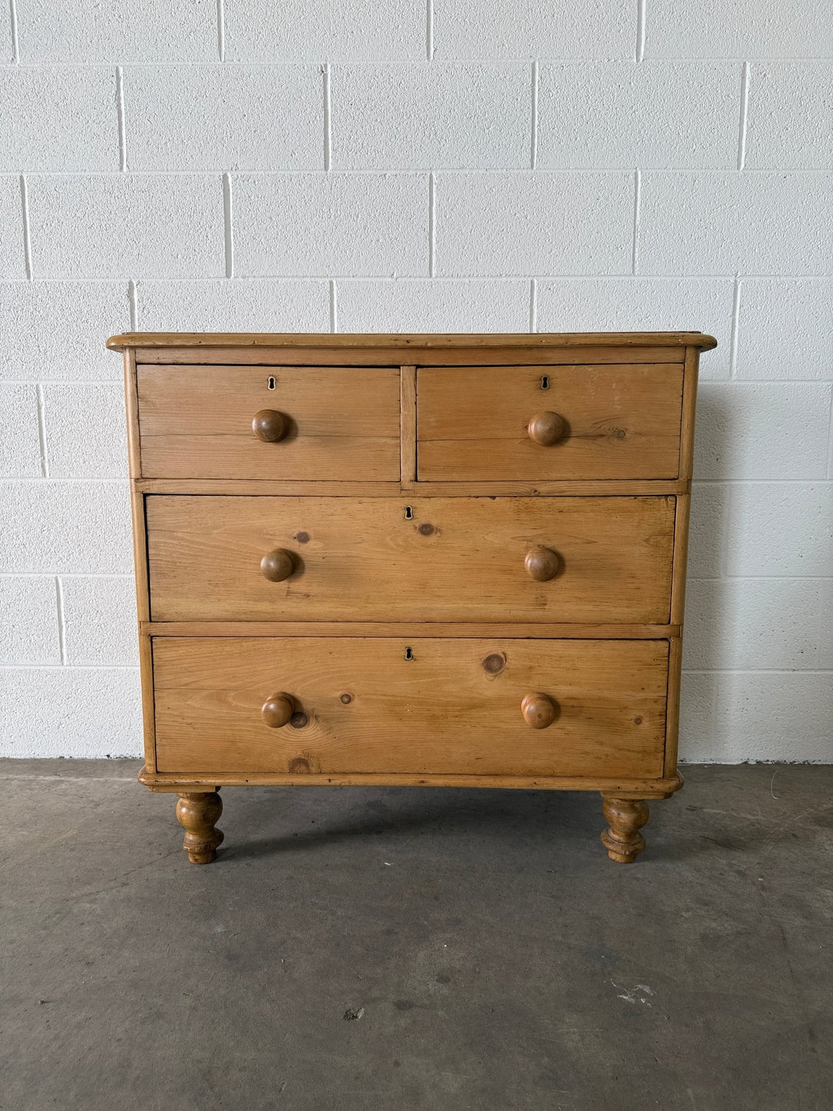 Petite antique pine chest of drawers - House on Horizon