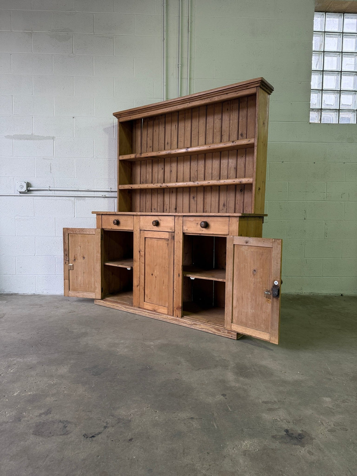 Petite antique pine hutch - House on Horizon