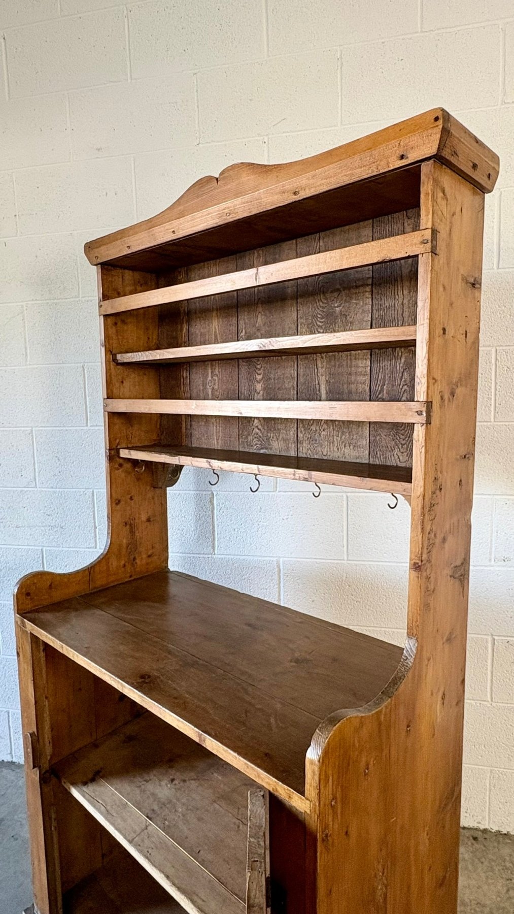 Petite Antique Pine Hutch - House on Horizon