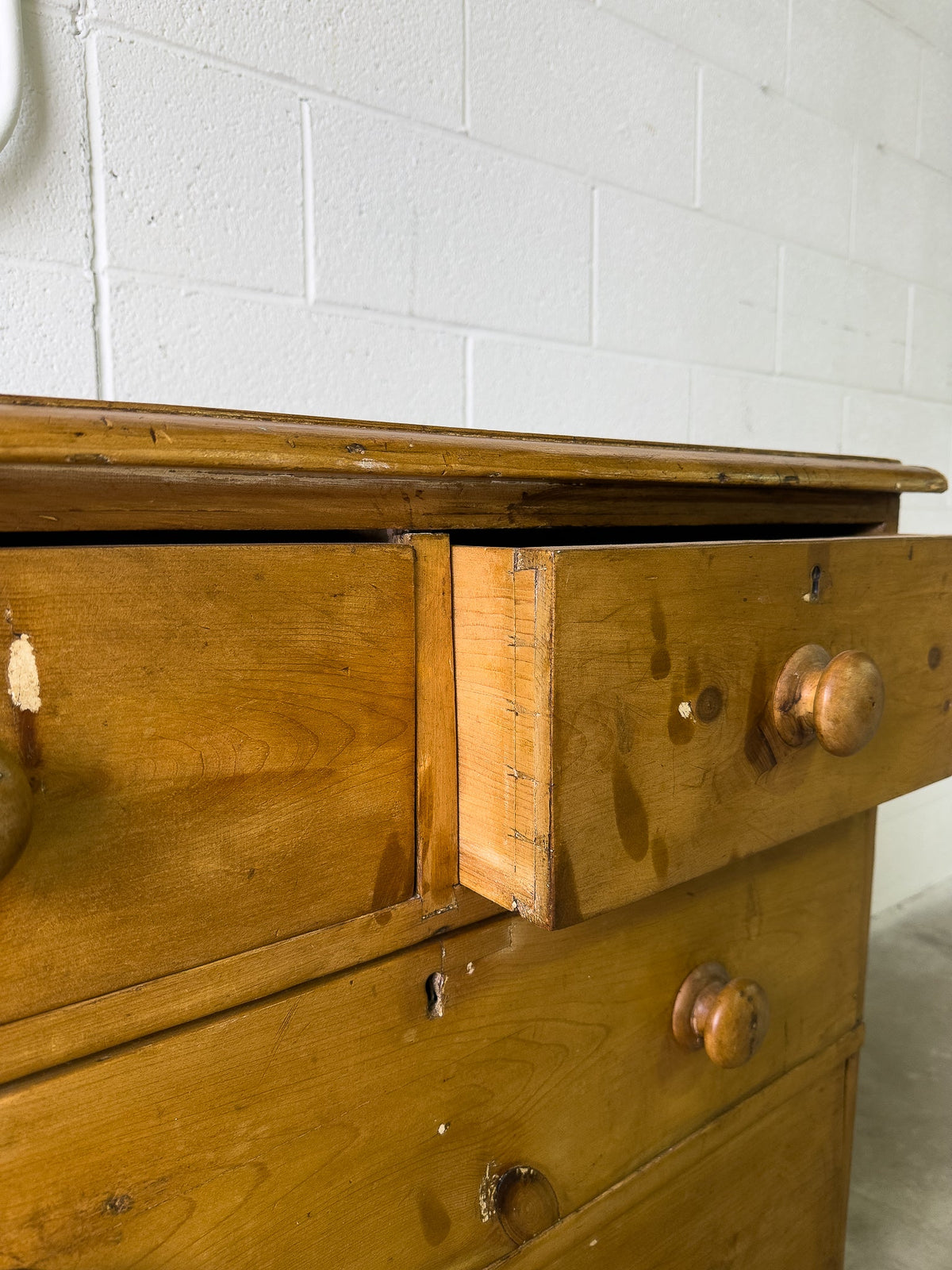 Petite English antique pine drawers - House on Horizon