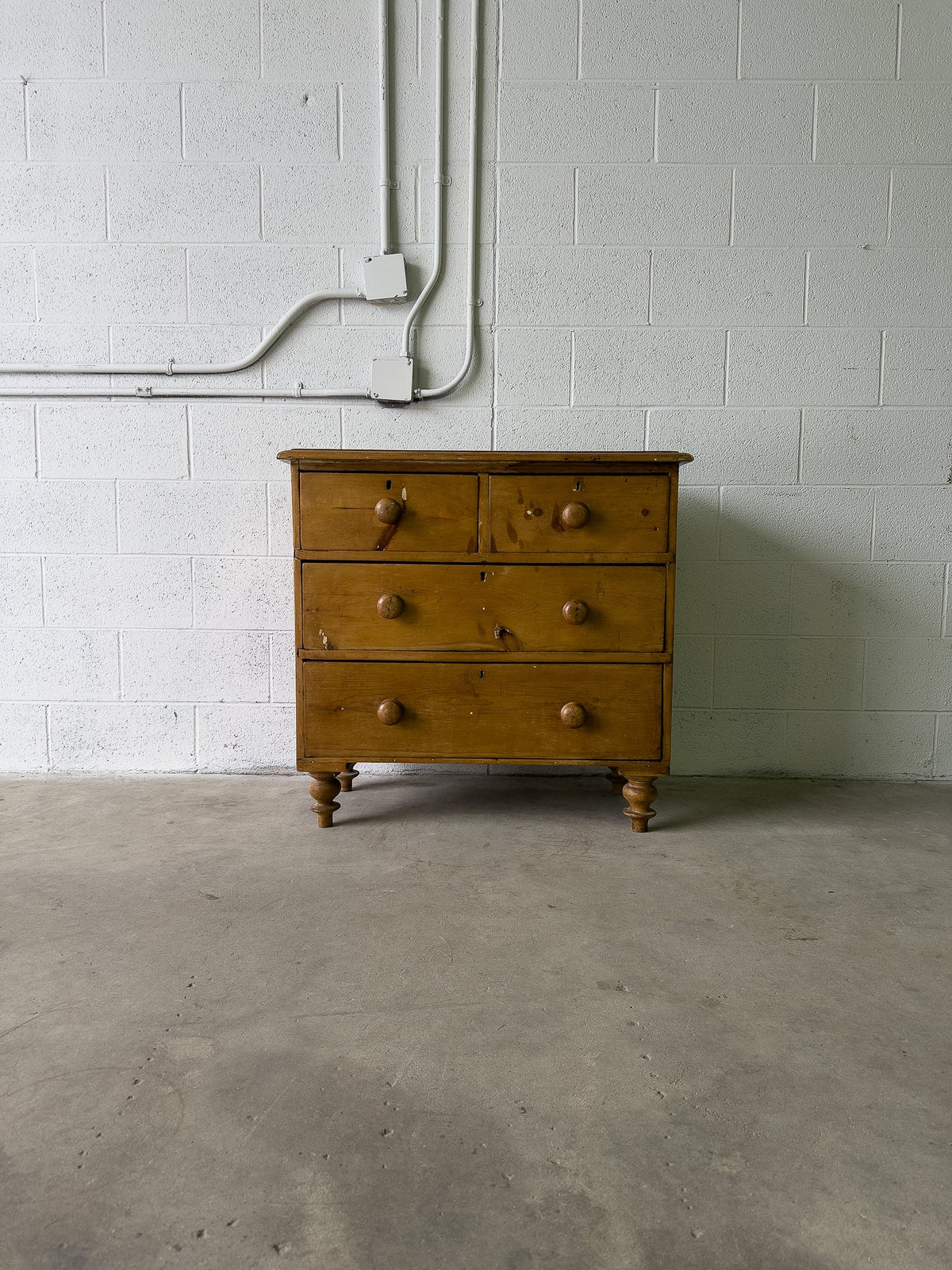 Petite English antique pine drawers - House on Horizon
