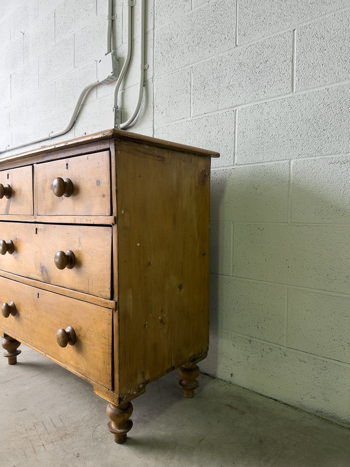 Petite English antique pine drawers - House on Horizon
