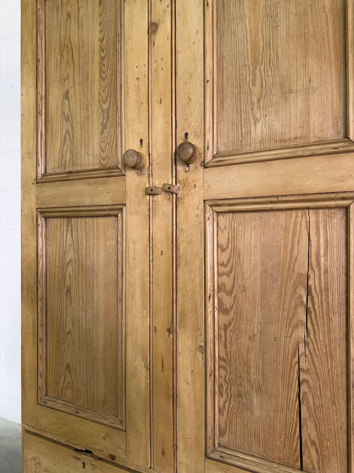 Possibly Irish Antique Pine Cupboard with Drawers - House on Horizon